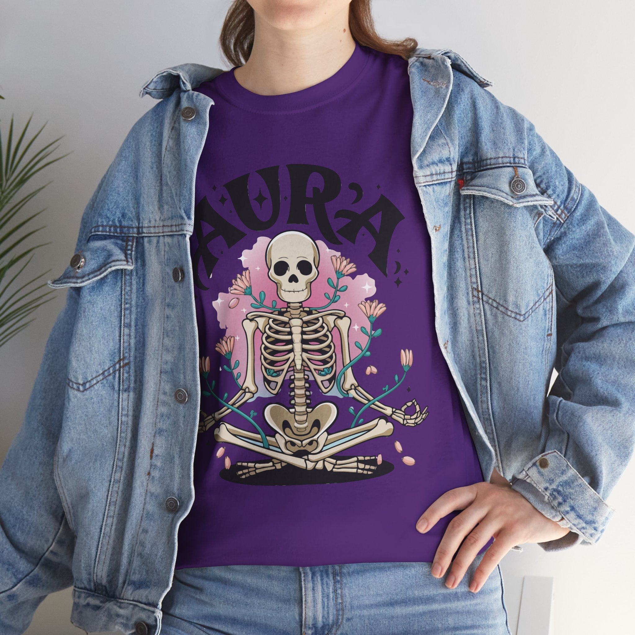 Aura Skeleton Halloween T-Shirt Printify