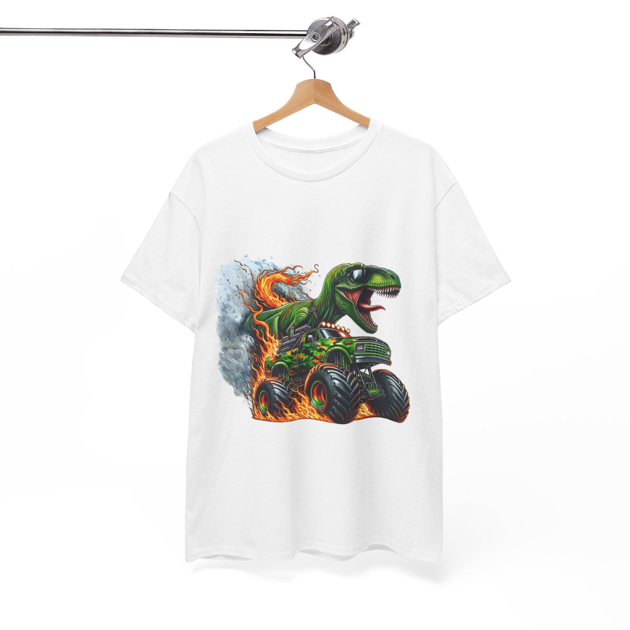 Kids' Dinosaur Monster Truck  Graphic T- Shirt Printify