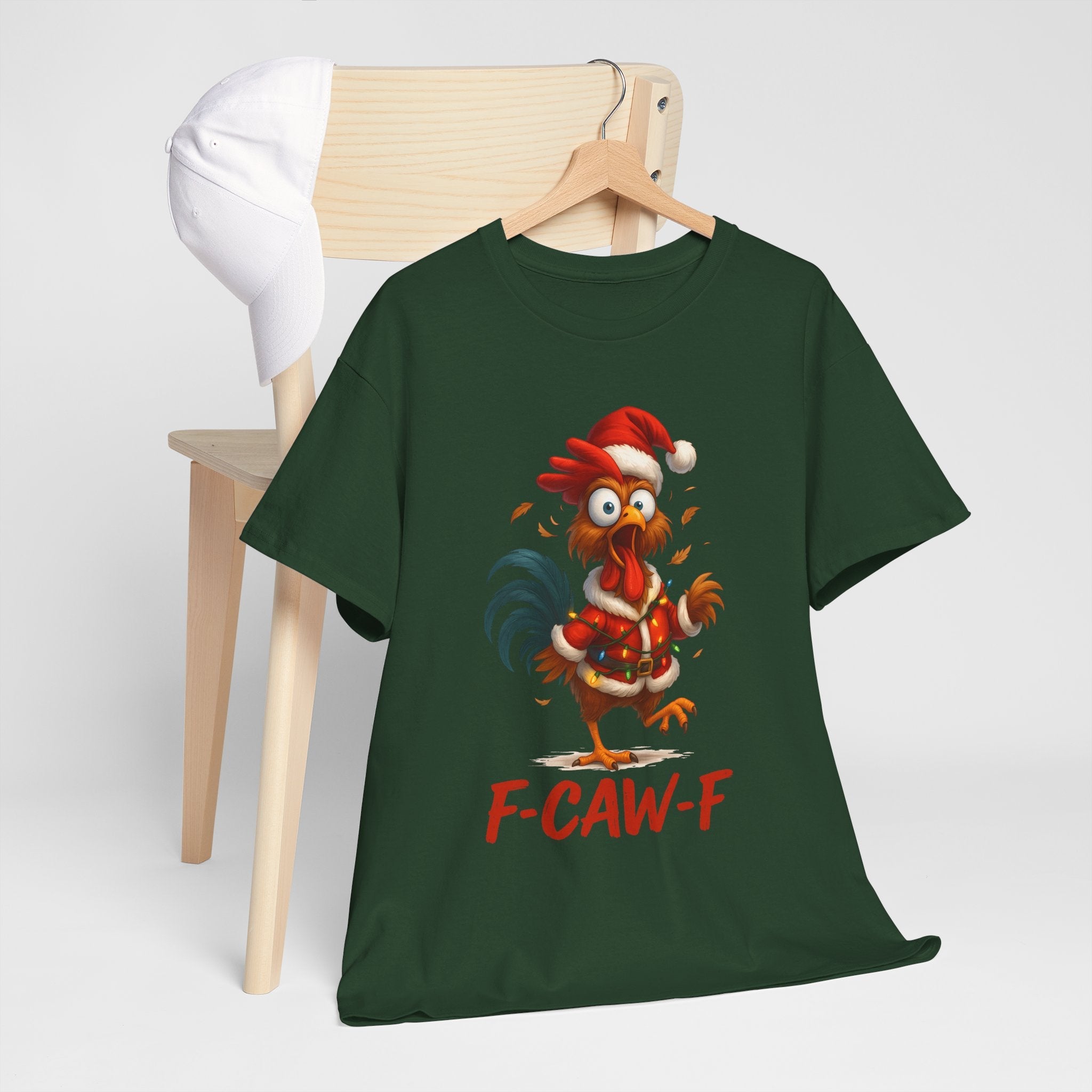 F-Caw-F Holiday Chicken Unisex T- Shirt Printify