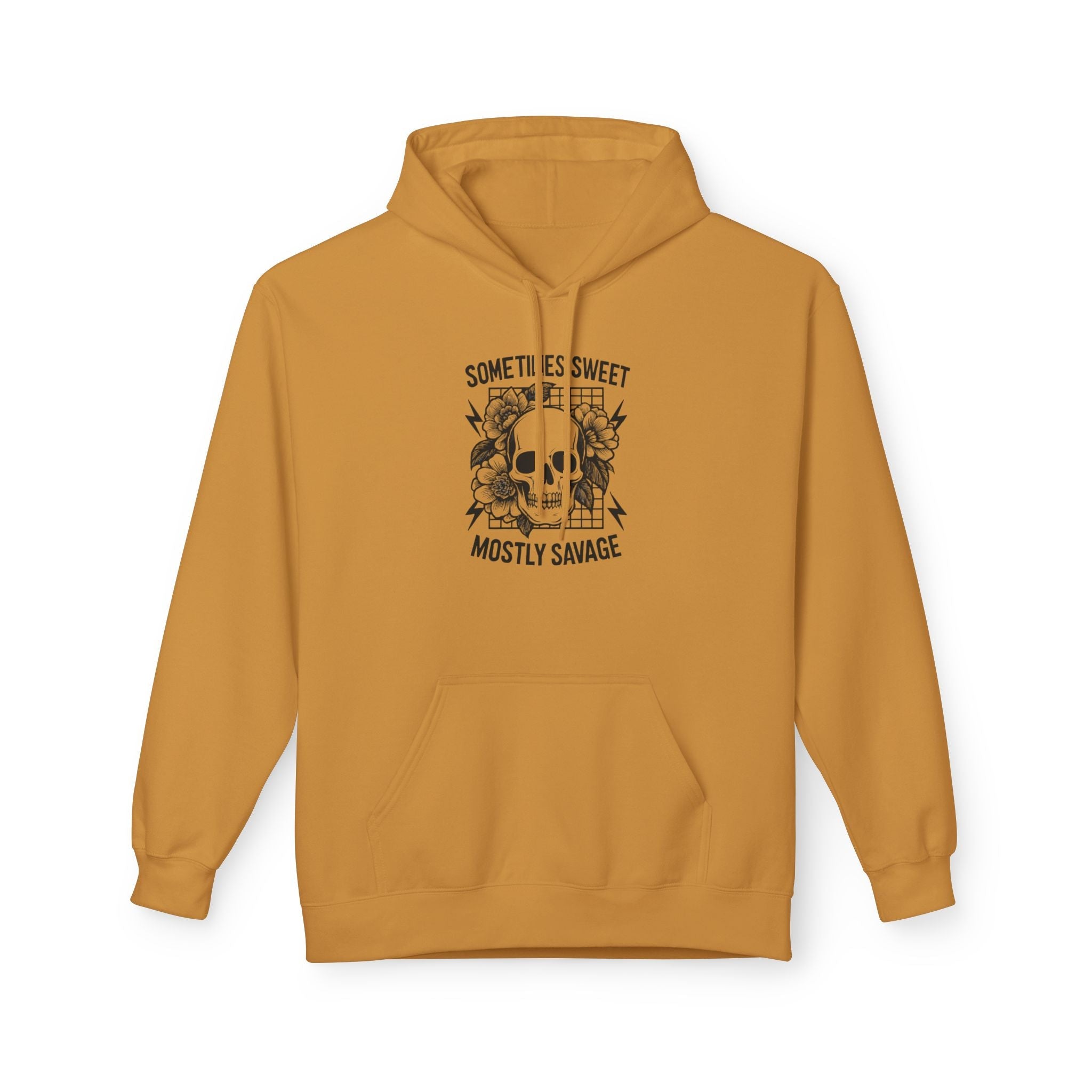 Skull Floral 'Sometimes Sweet Mostly Savage' Hoodie Printify