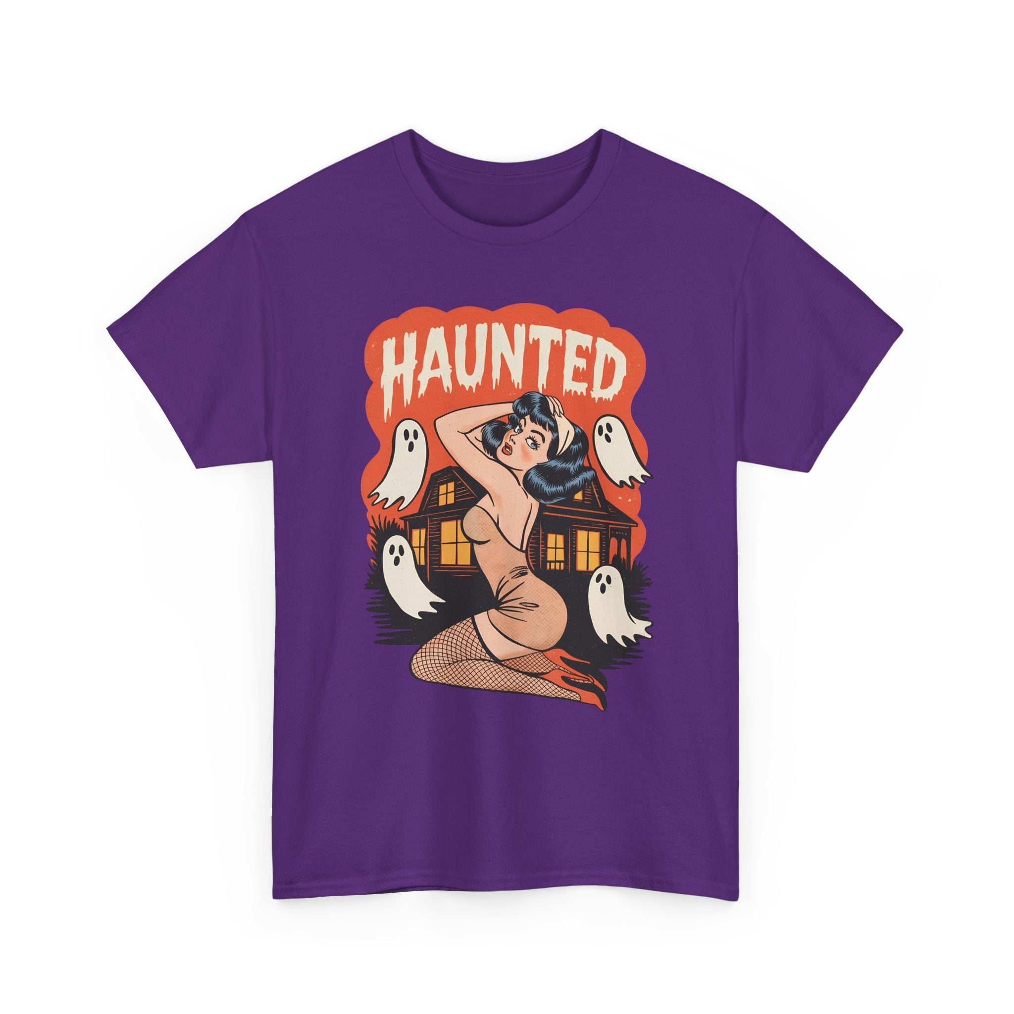 Haunted Vintage Halloween T-Shirt Printify
