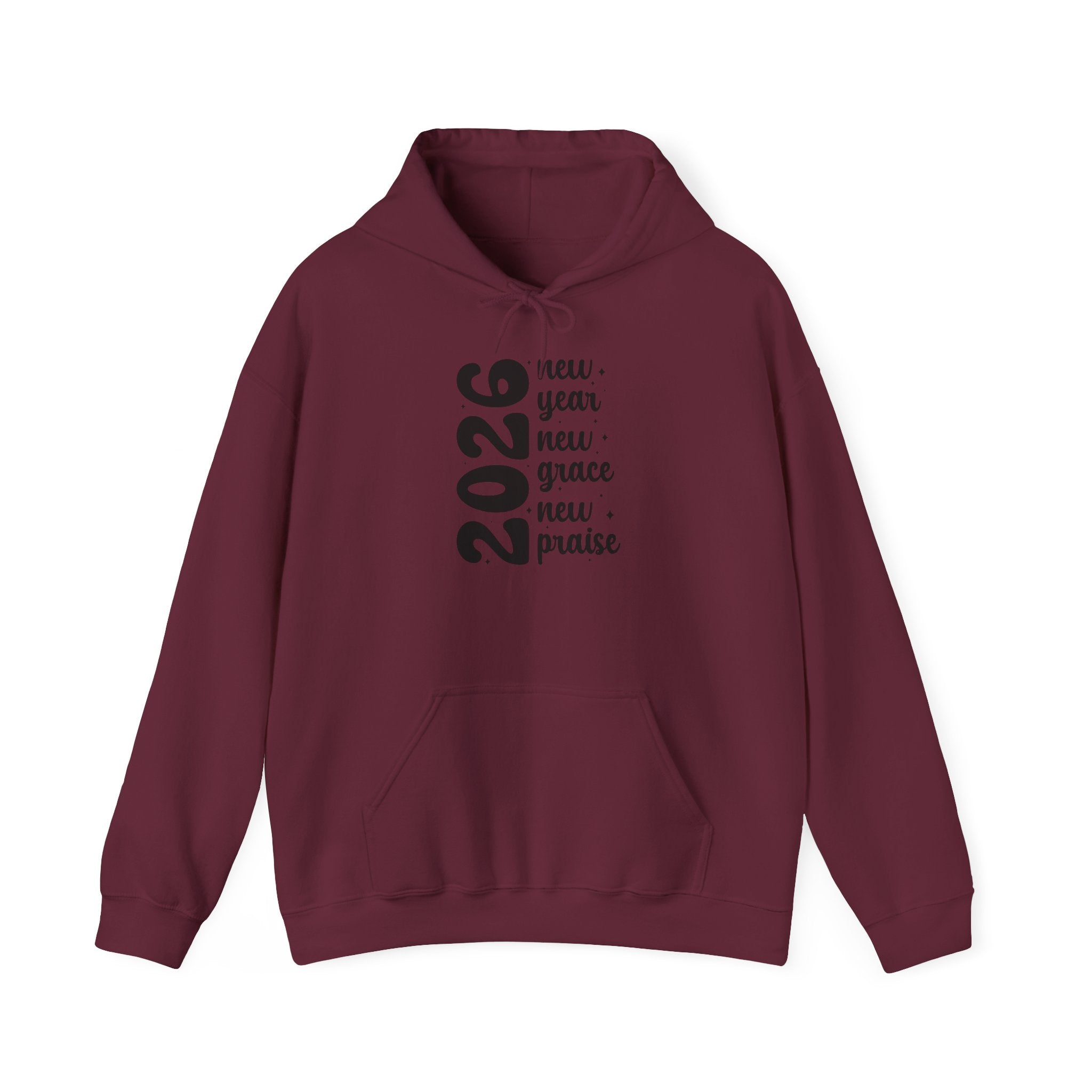 2026 New Year New Grace New Praise Hoodie Printify