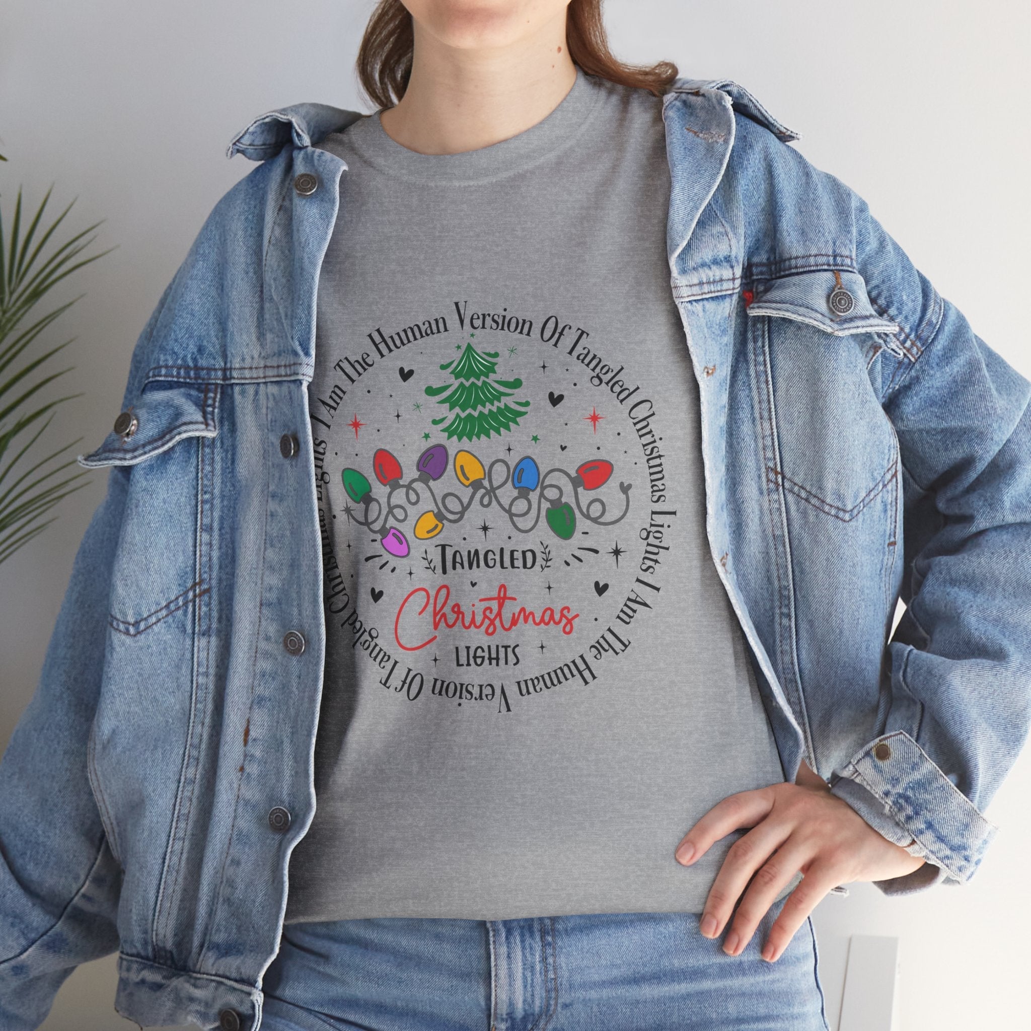 Funny Christmas Lights Design T-shirt Printify