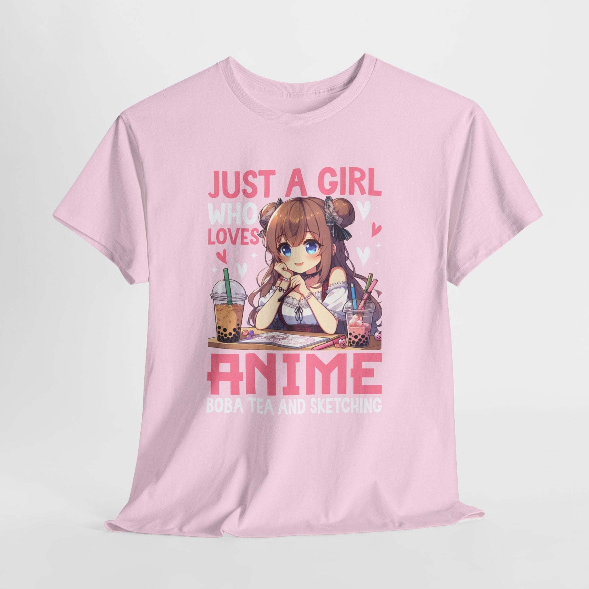Anime Graphic T- Shirt , Just a Girl Loves Anime Printify