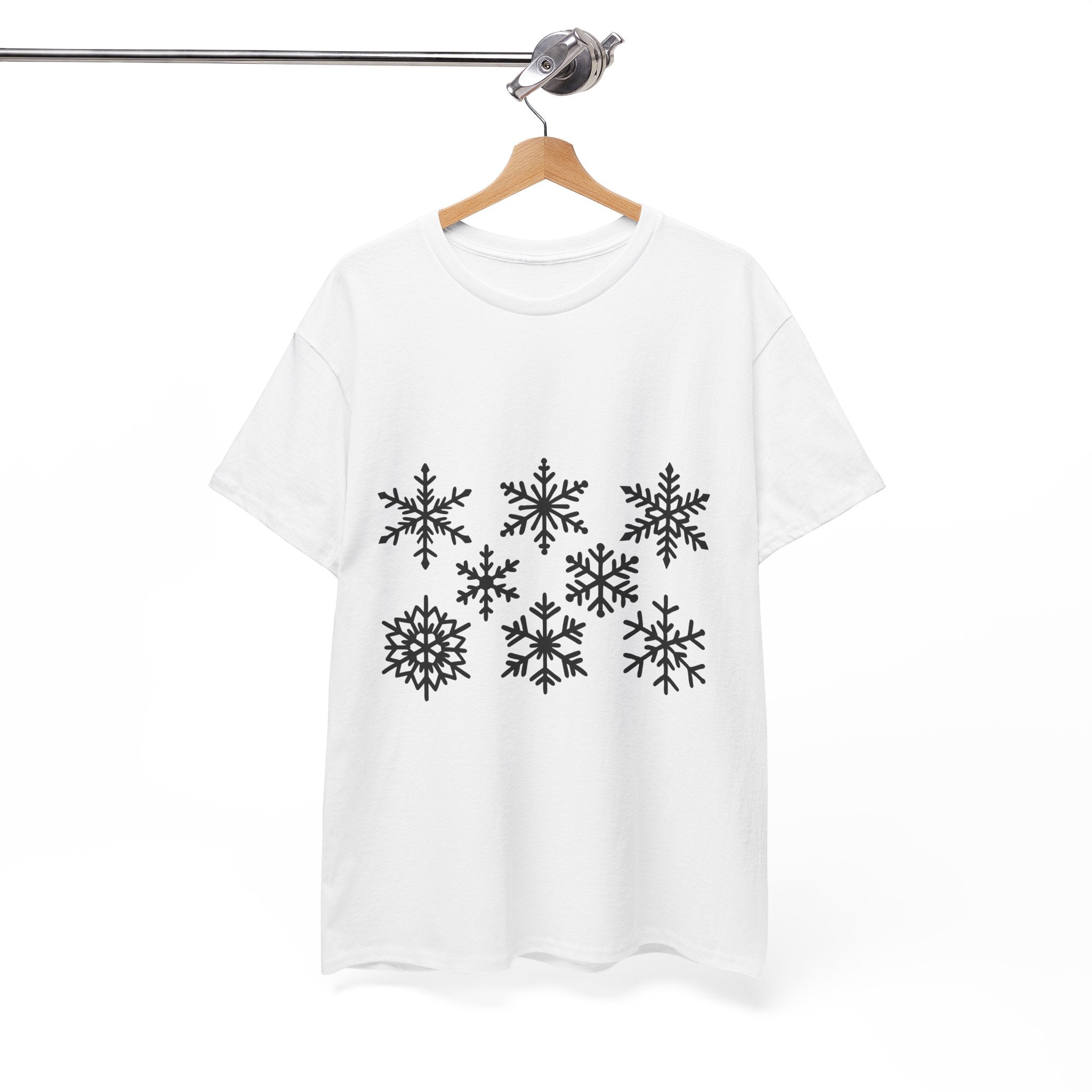 Snowflake Pattern Winter T- Shirt Printify