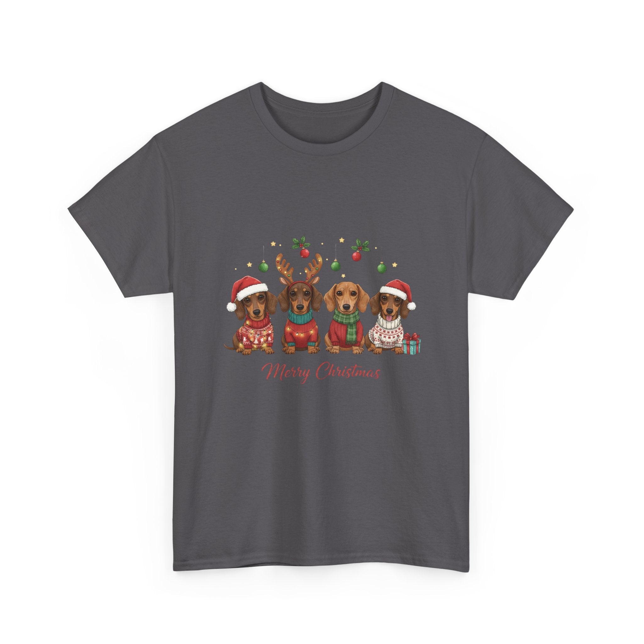 Christmas Dachshund Dogs T-Shirt Printify