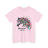 Floral Horse Lover Boho Style T-Shirt Printify