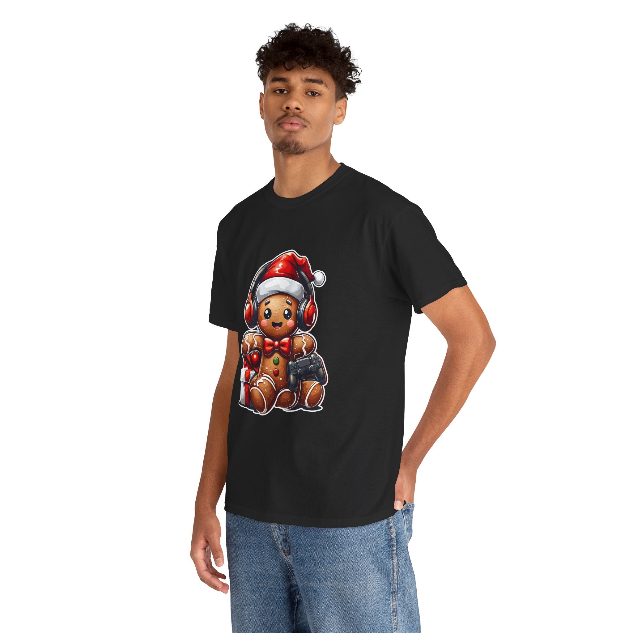 Gamer Gingerbread Unisex Graphic T- Shirt Printify