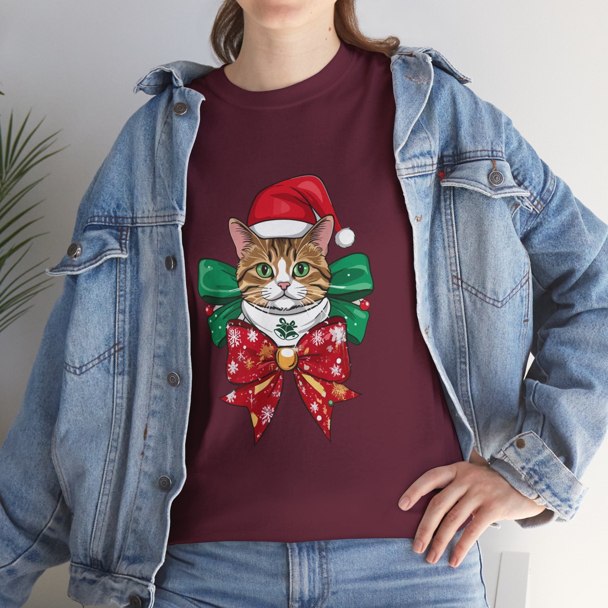 Christmas Cat Graphic T- Shirt Printify