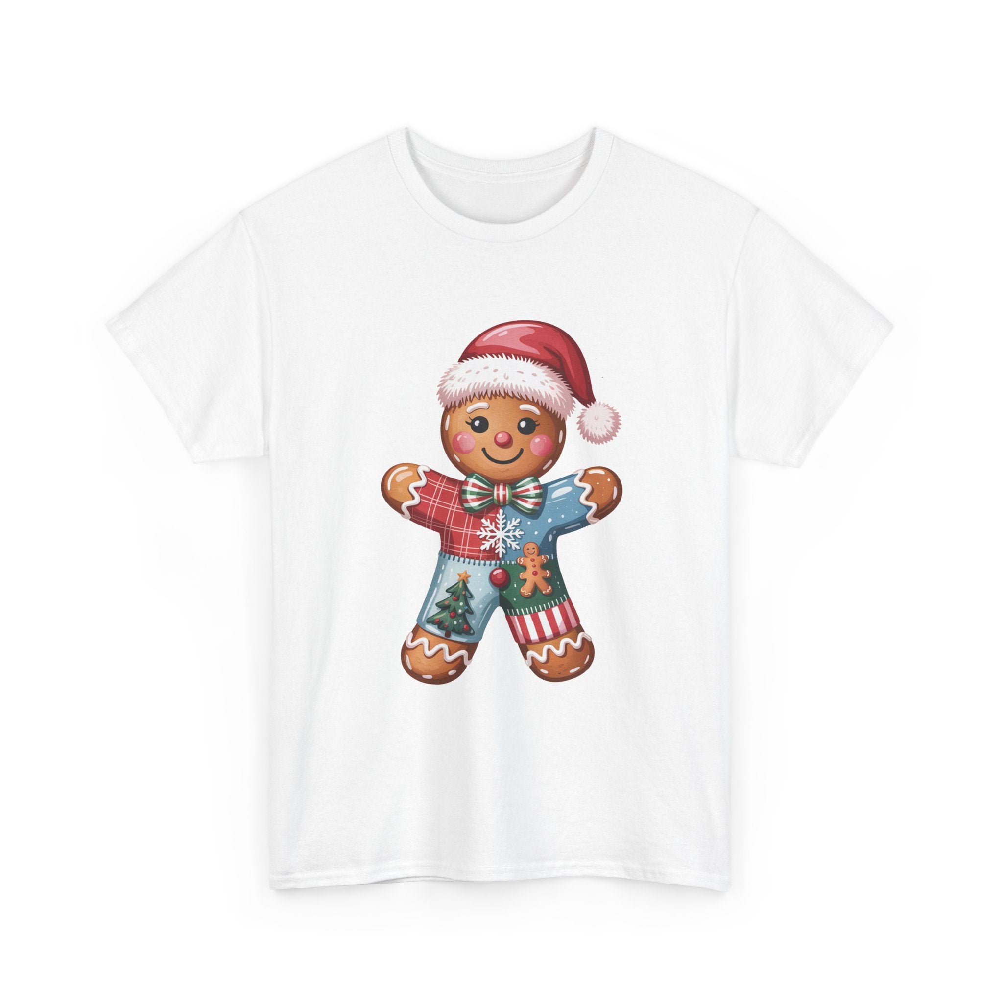 Gingerbread Man Christmas T- Shirt Printify