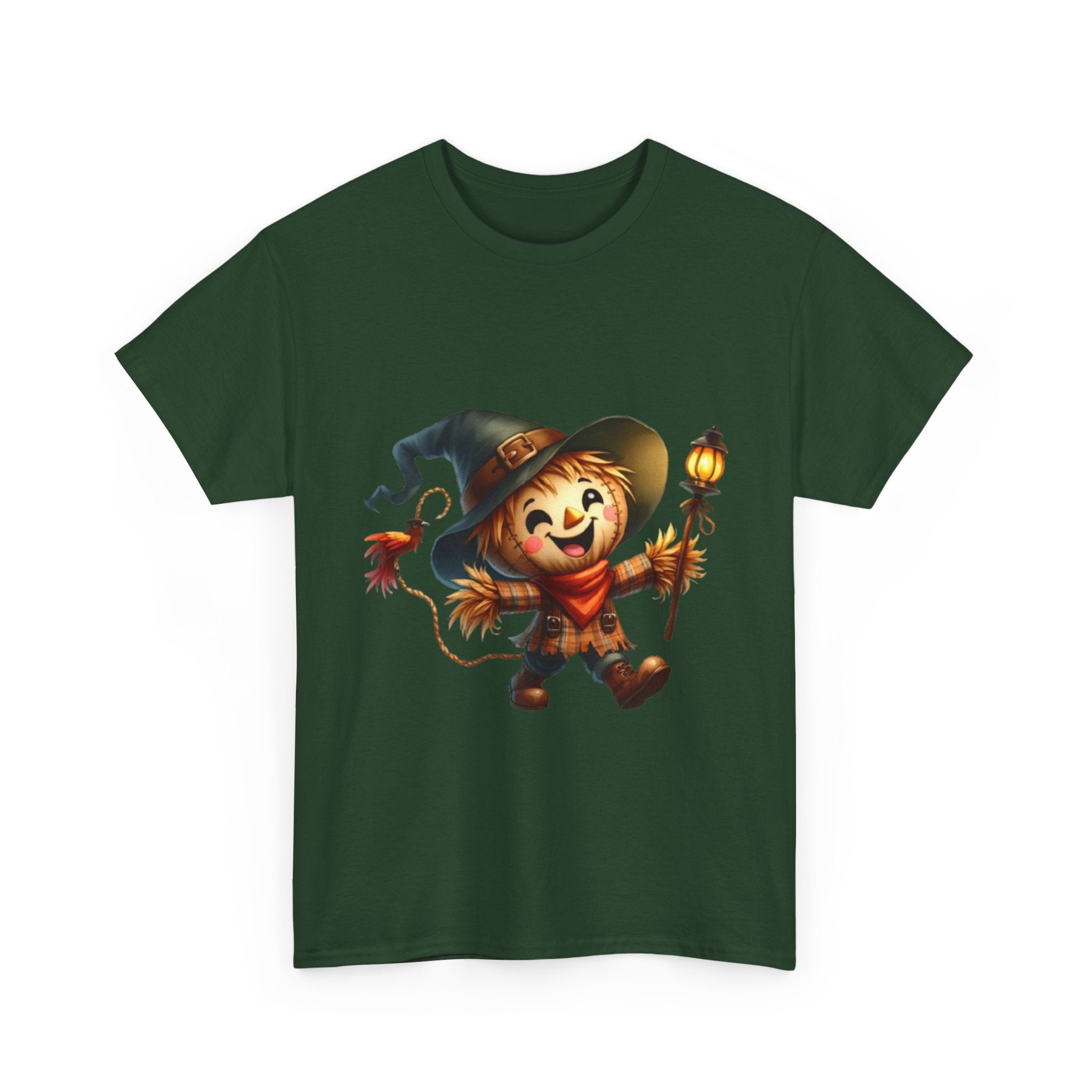 Whimsical Scarecrow Unisex Halloween T- Shirt Printify