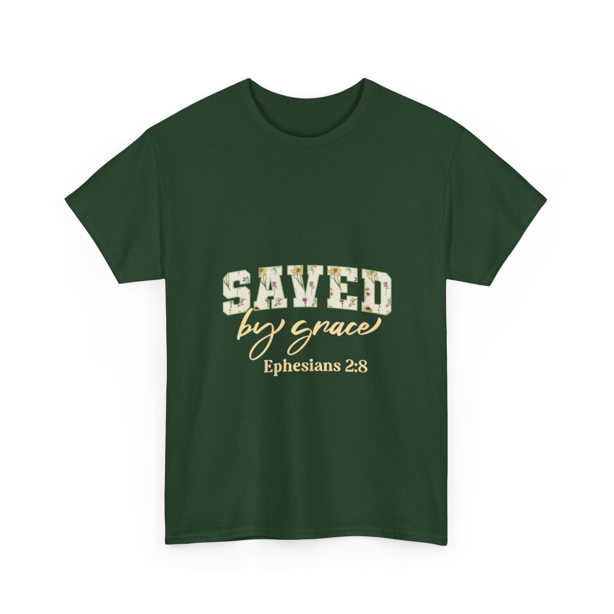 Christian Graphic  T-Shirt-  Saved by Grace Printify