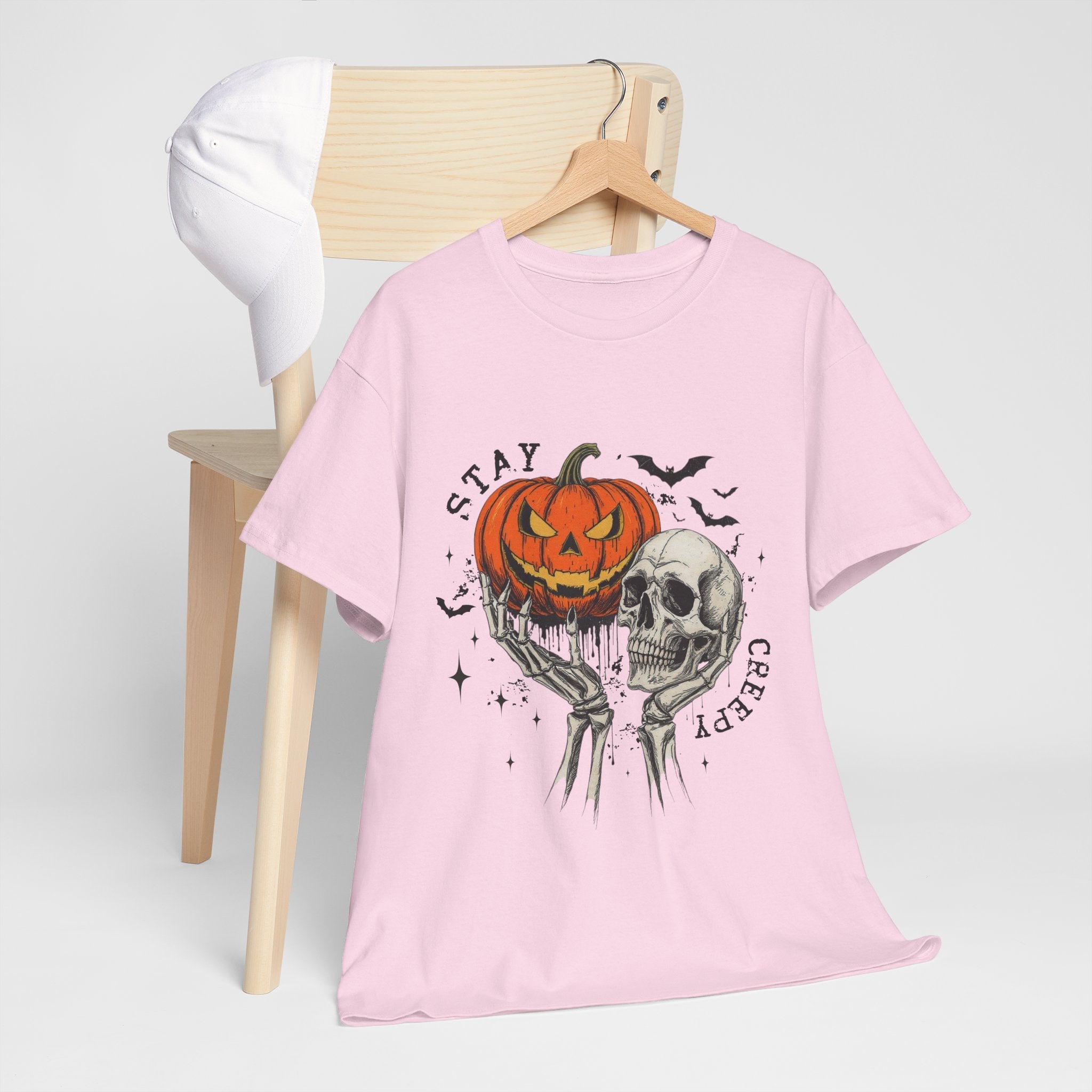 Halloween Skull  Stay Creepy Halloween T- Shirt Printify