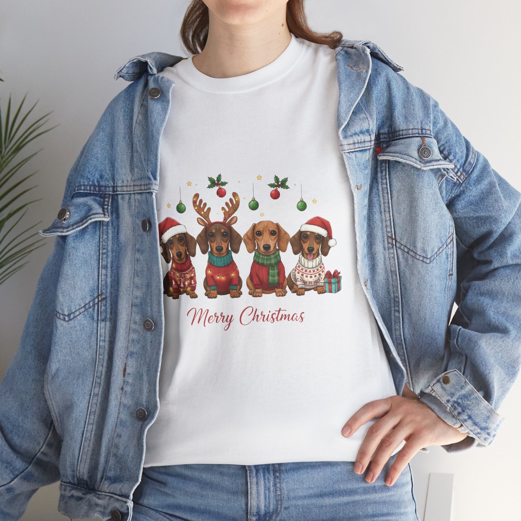 Christmas Dachshund Dogs T-Shirt Printify