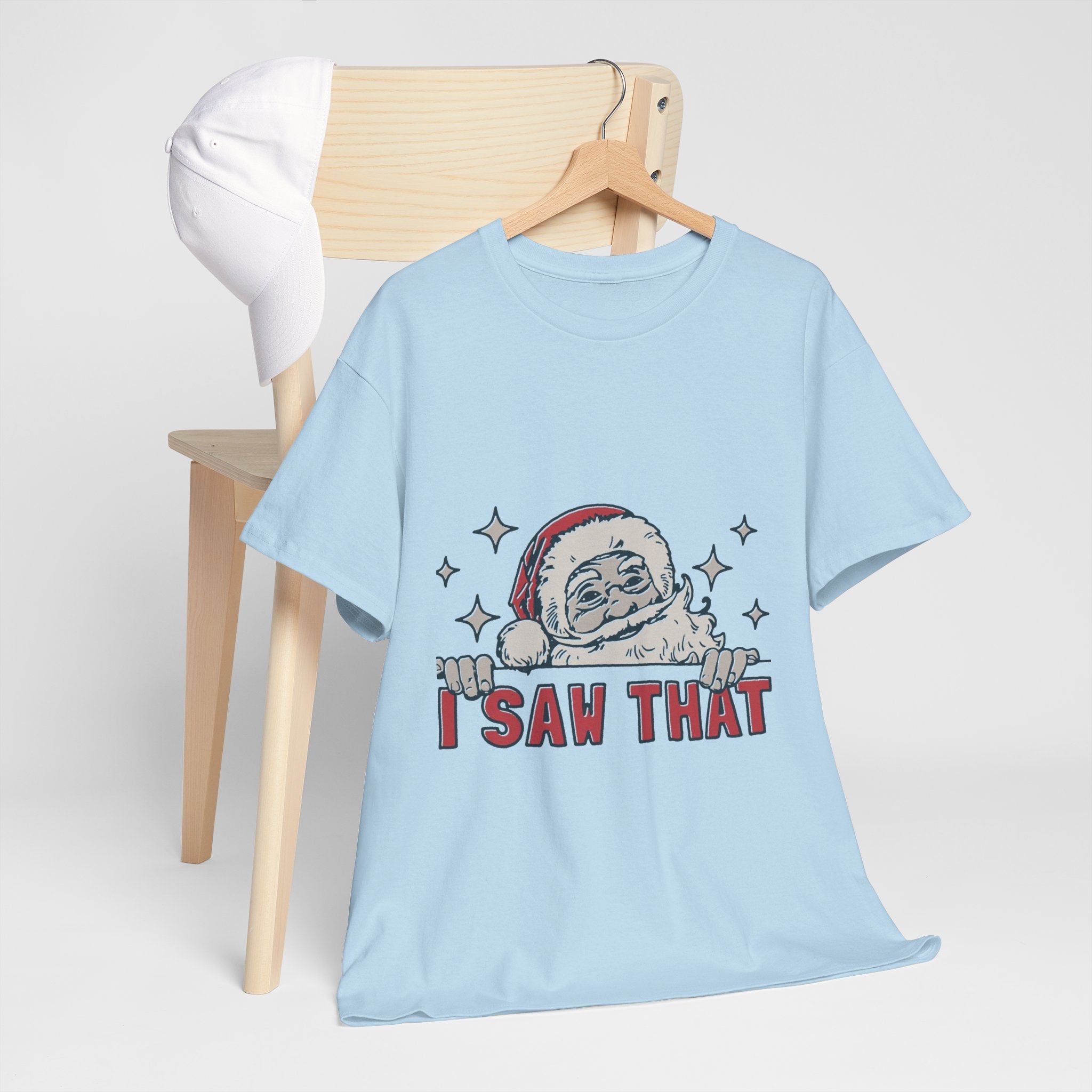 Santa's Watchful Unisex Christmas T-Shirt Printify