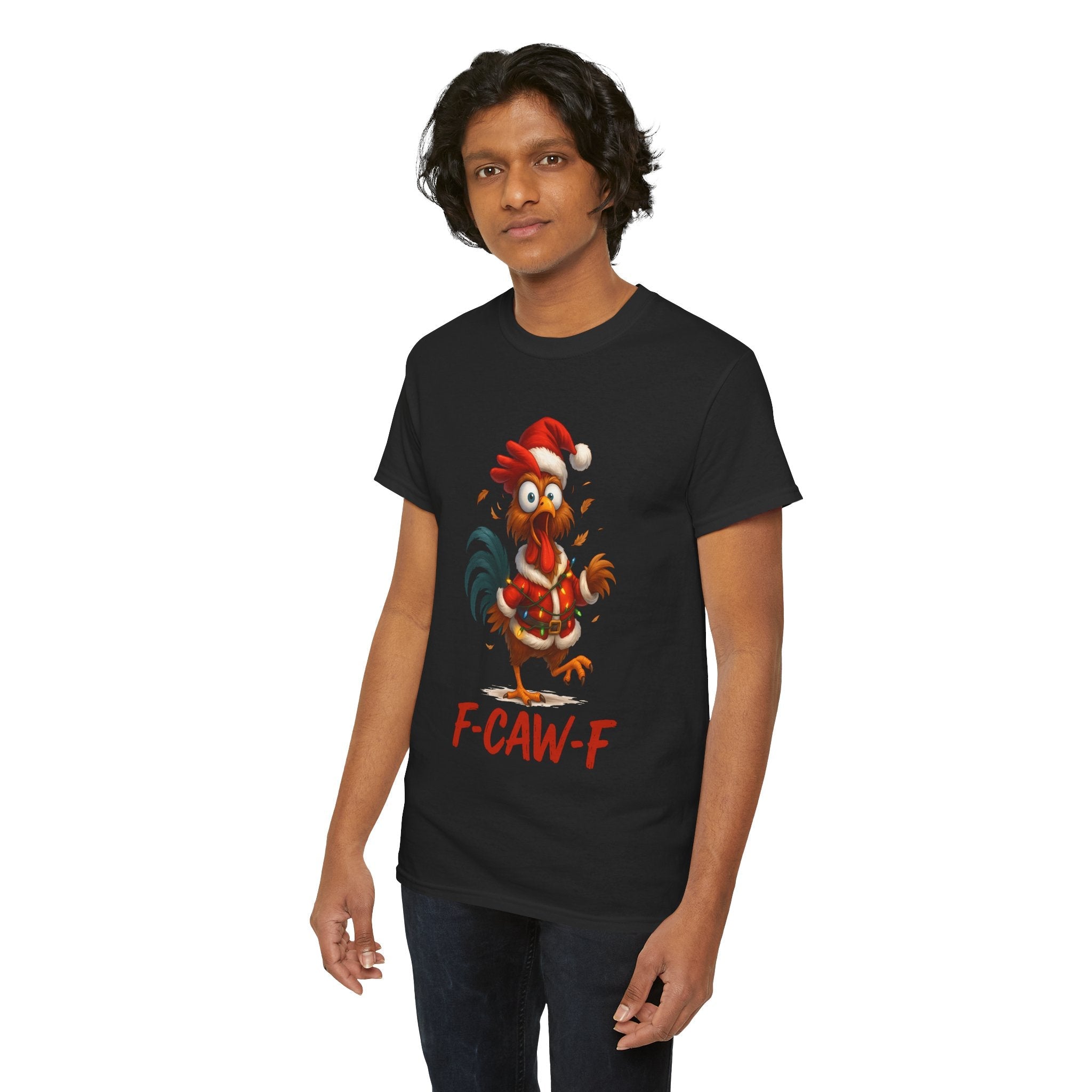 F-Caw-F Holiday Chicken Unisex T- Shirt Printify
