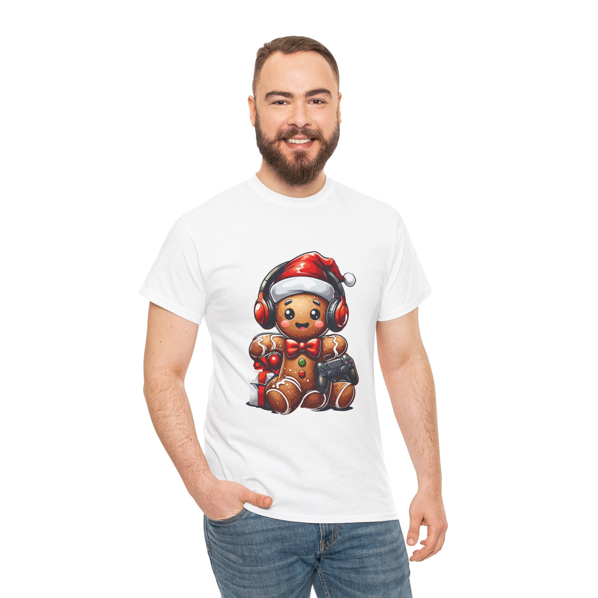 Gamer Gingerbread Unisex Graphic T- Shirt Printify