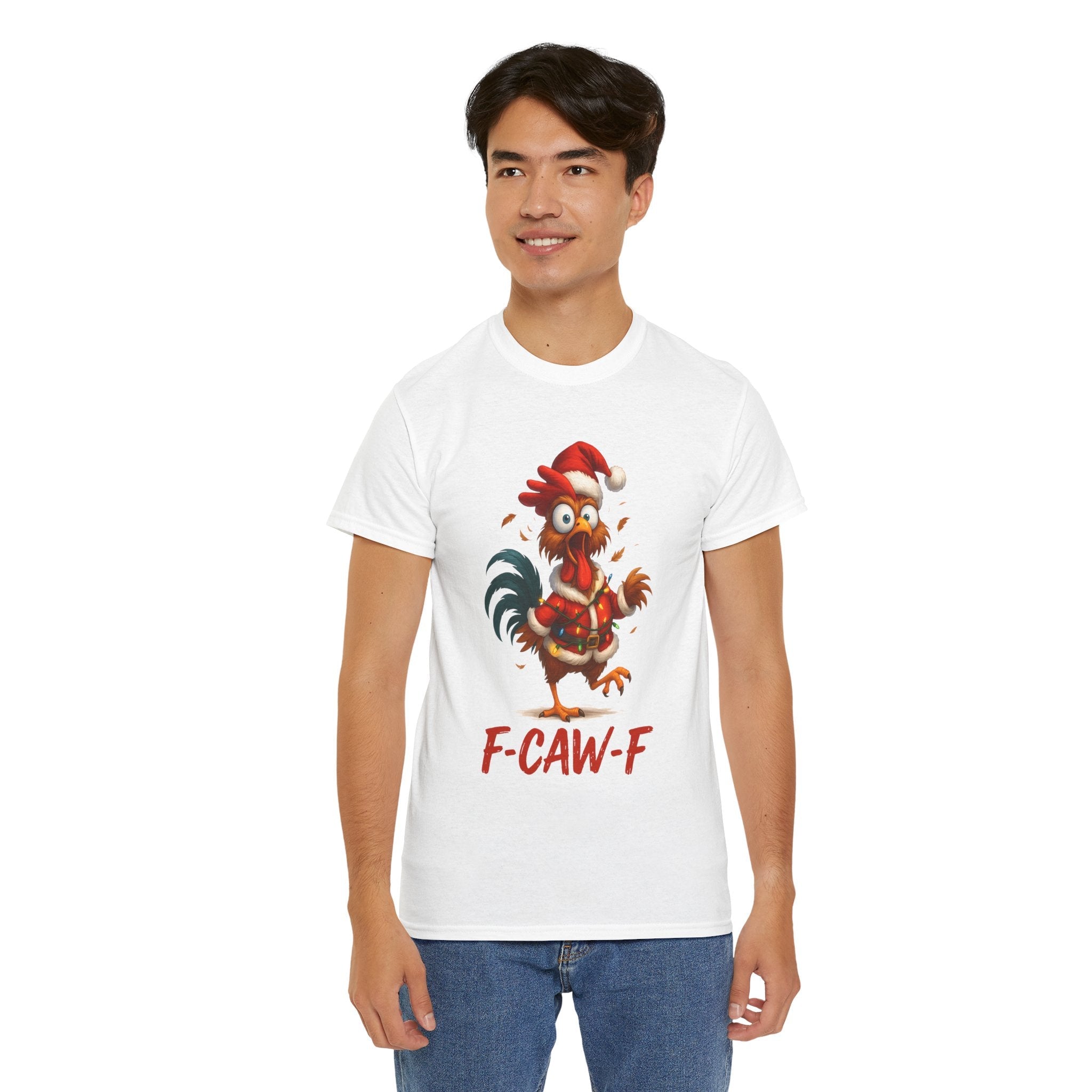 F-Caw-F Holiday Chicken Unisex T- Shirt Printify