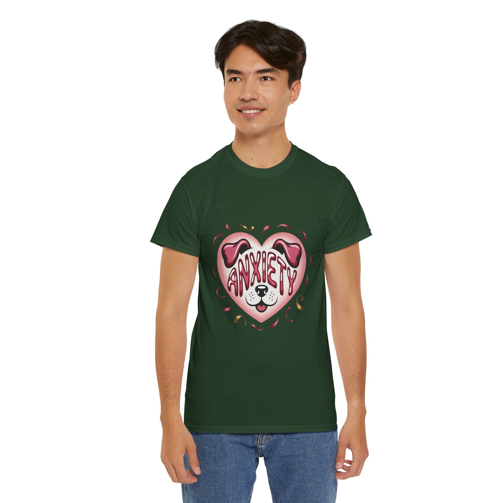 Anxiety Heart Unisex Graphics T- Shirt Printify