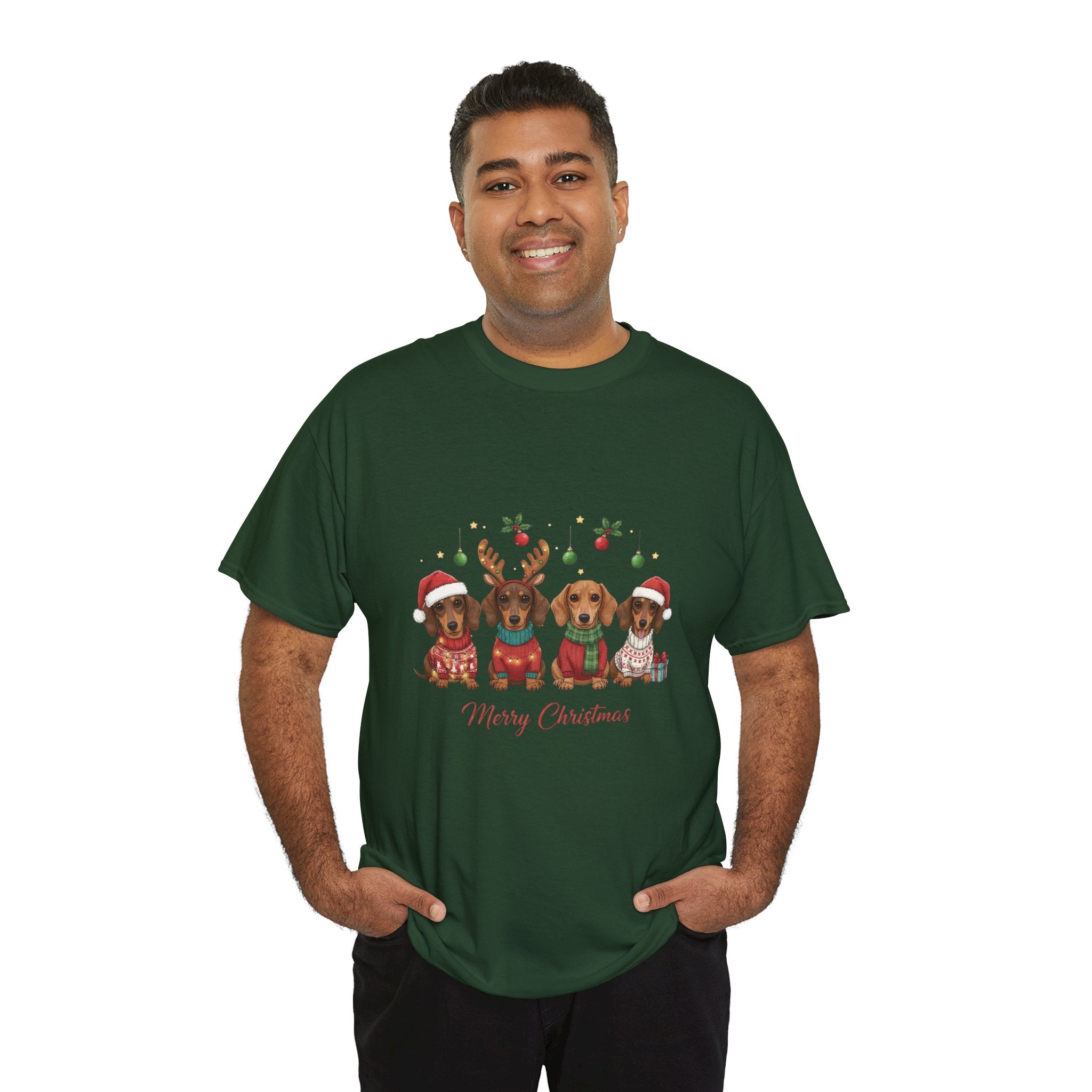 Christmas Dachshund Dogs T-Shirt Printify