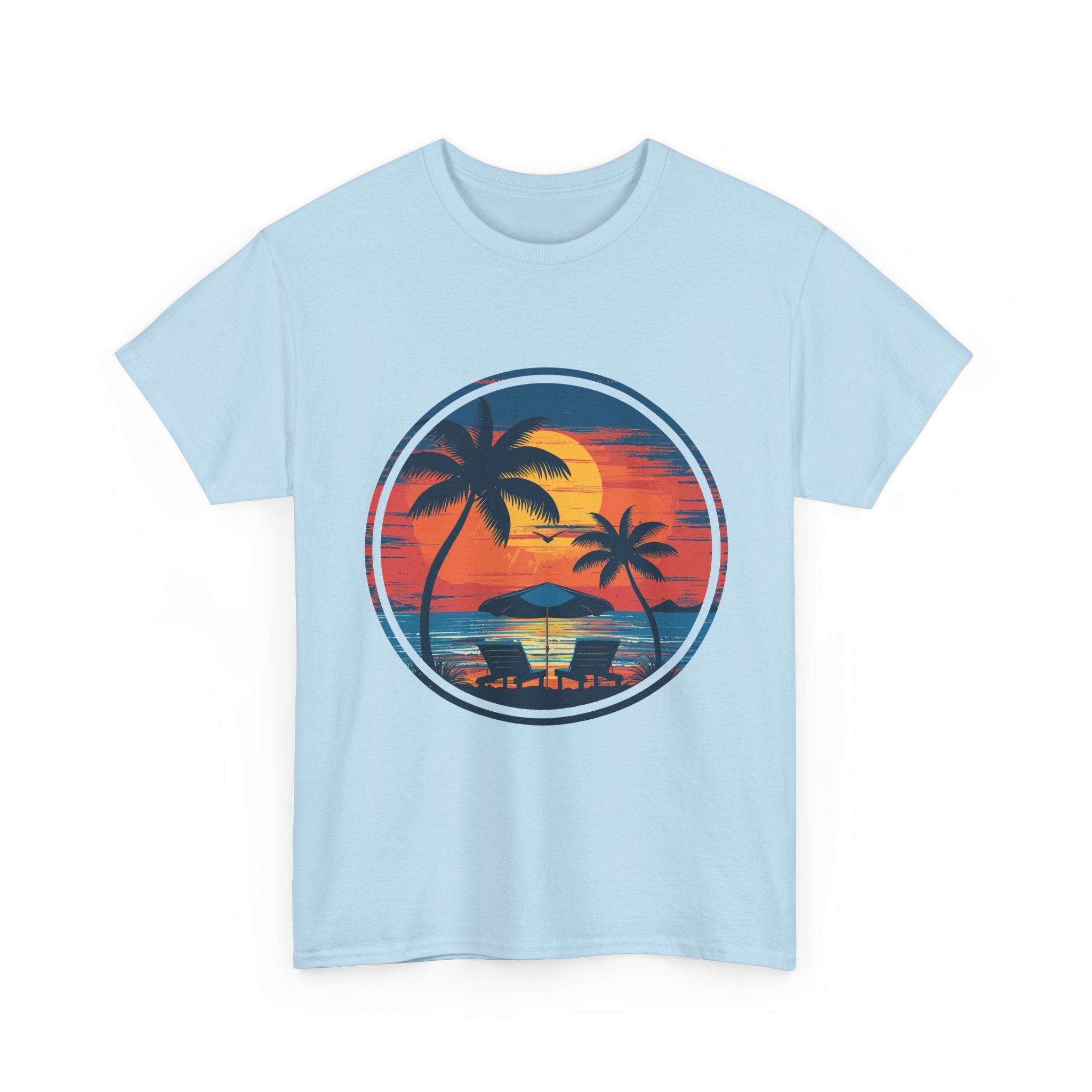 Tropical Sunset Graphic T- Shirt Printify