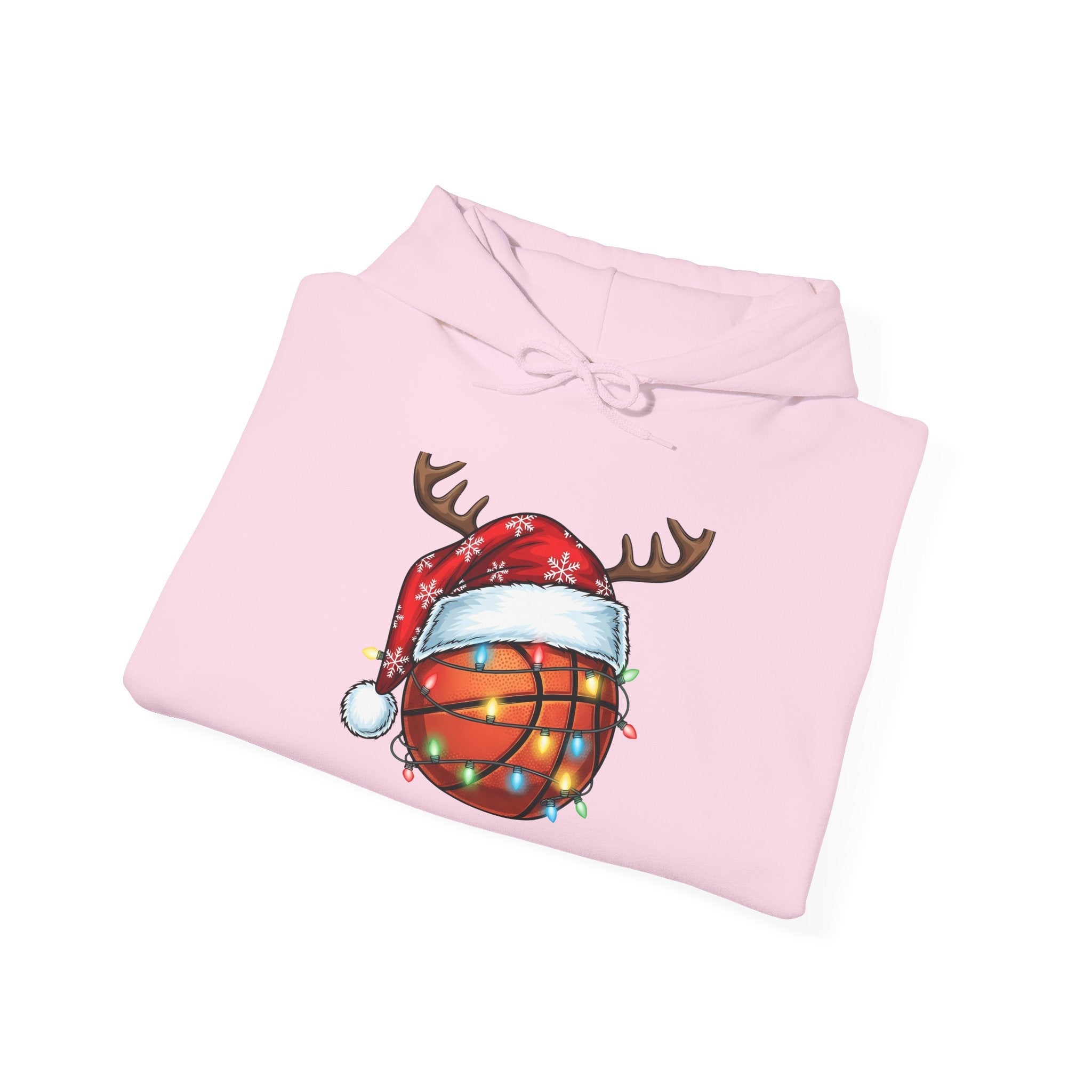 Christmas Basketball Reindeer Hoodie Printify
