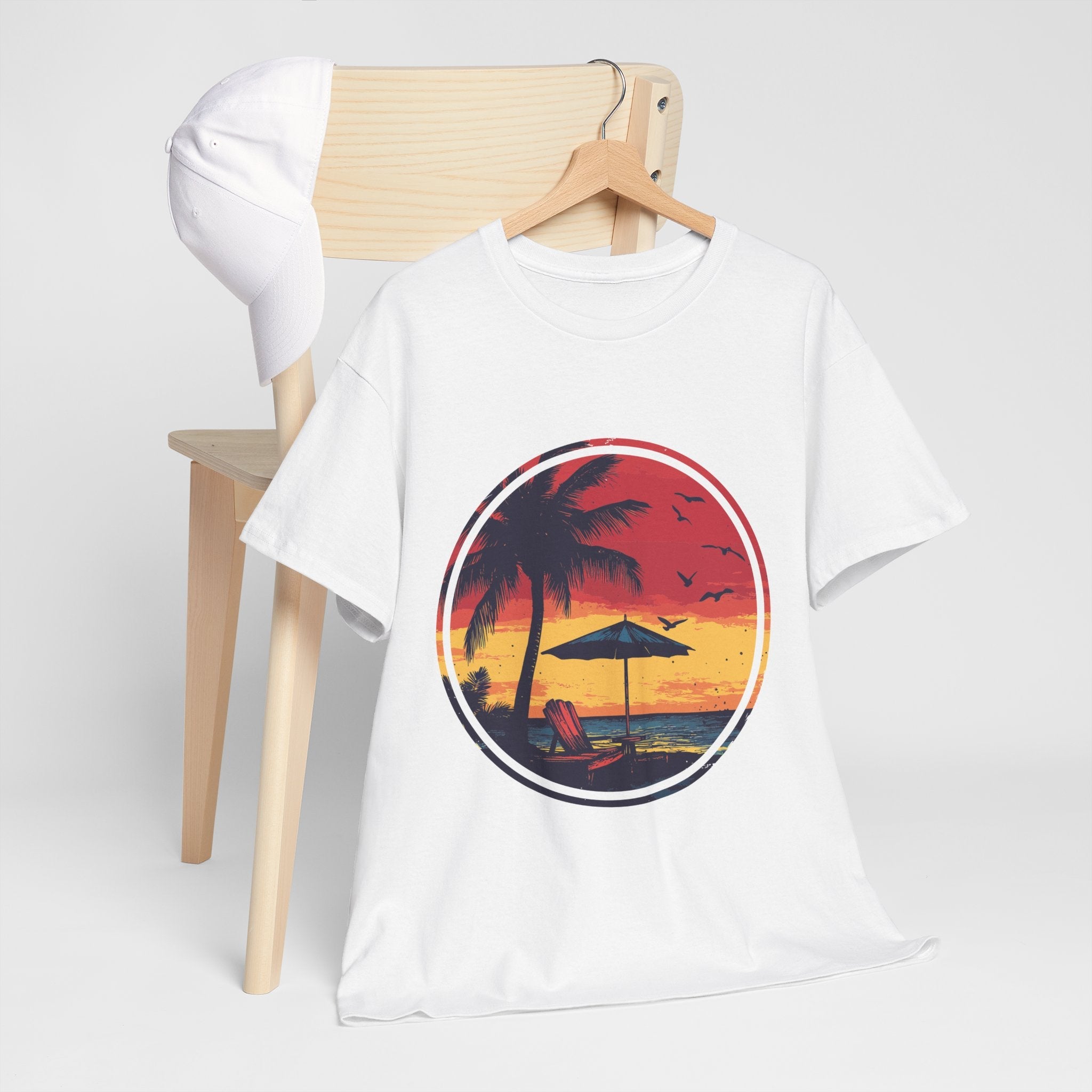 Tropical Sunset Relaxing Vibe T- Shirt Printify