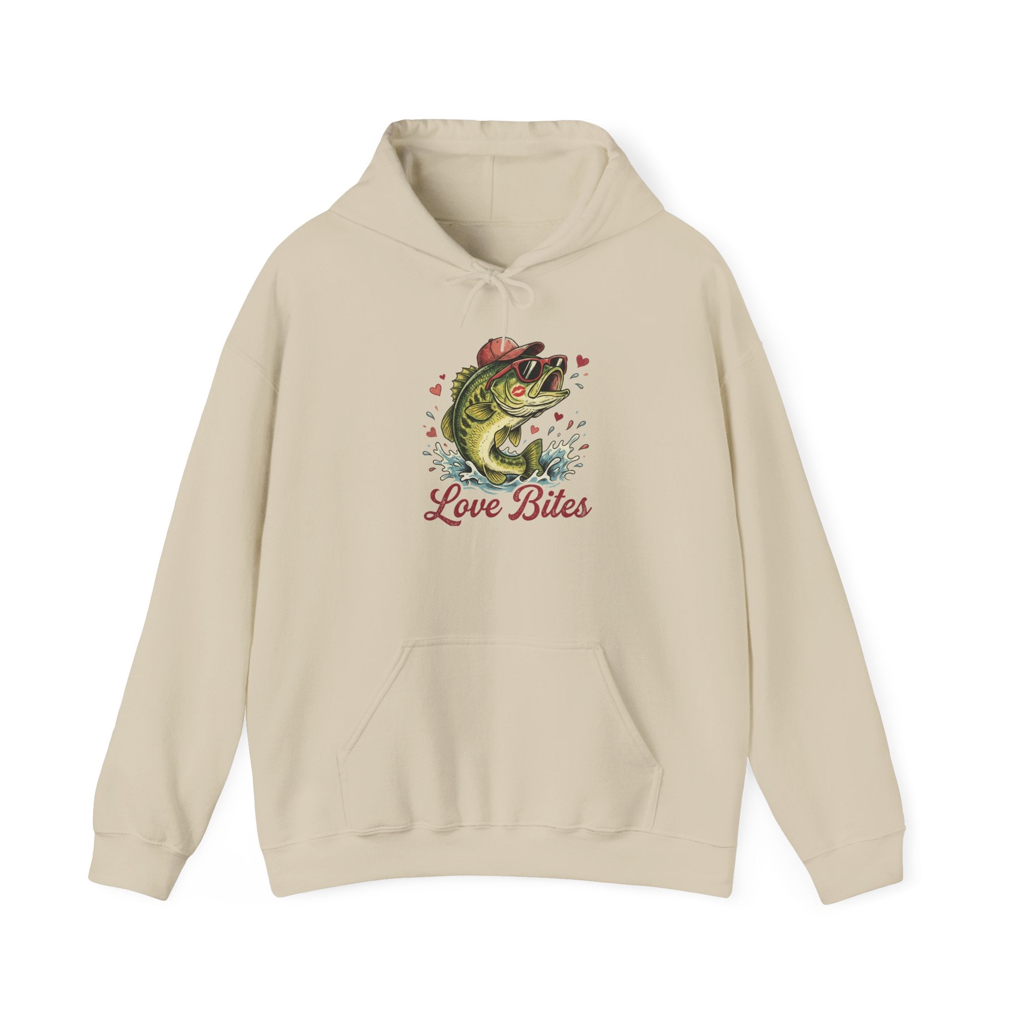 'Love Bites' Fishing Bass Graphic Hoodie