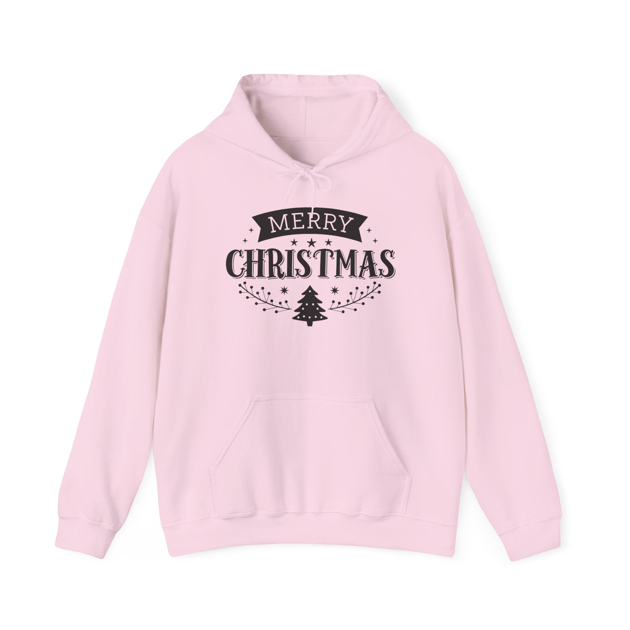 Merry Christmas" Festive Tree Holiday Hoodie Printify