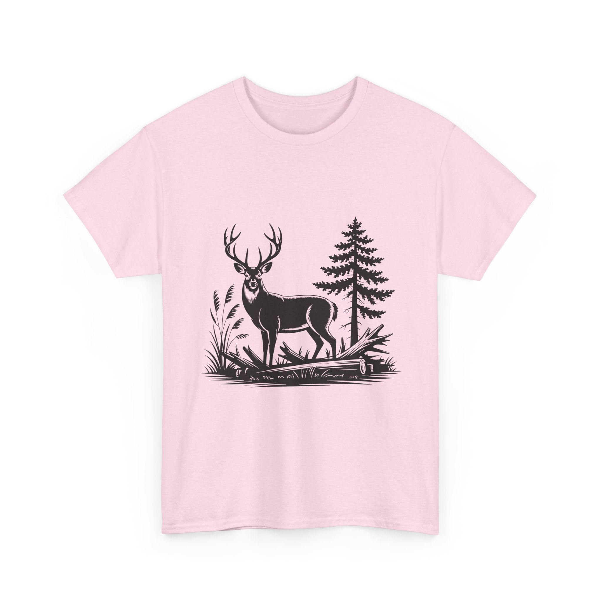 Rustic Deer Graphic T- Shirt Printify