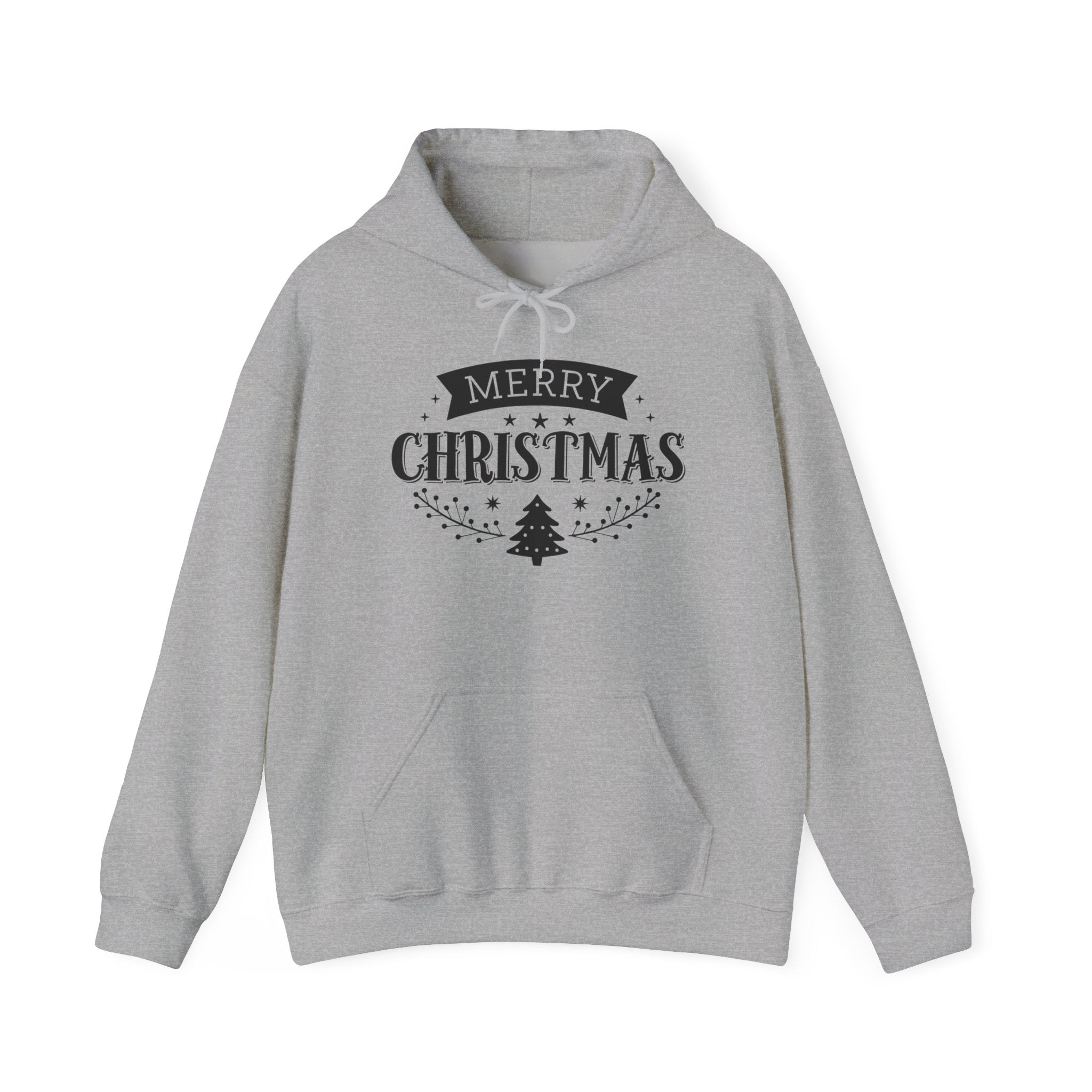 Merry Christmas" Festive Tree Holiday Hoodie Printify
