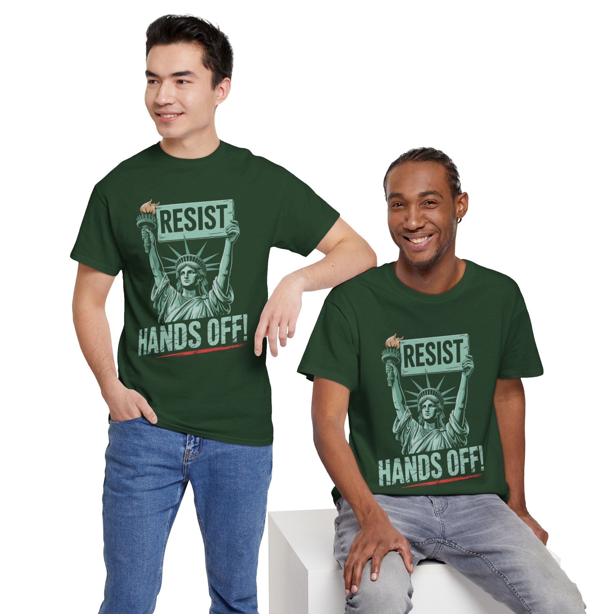 'Resist Hands Off!' Graphic T- Shirt Printify