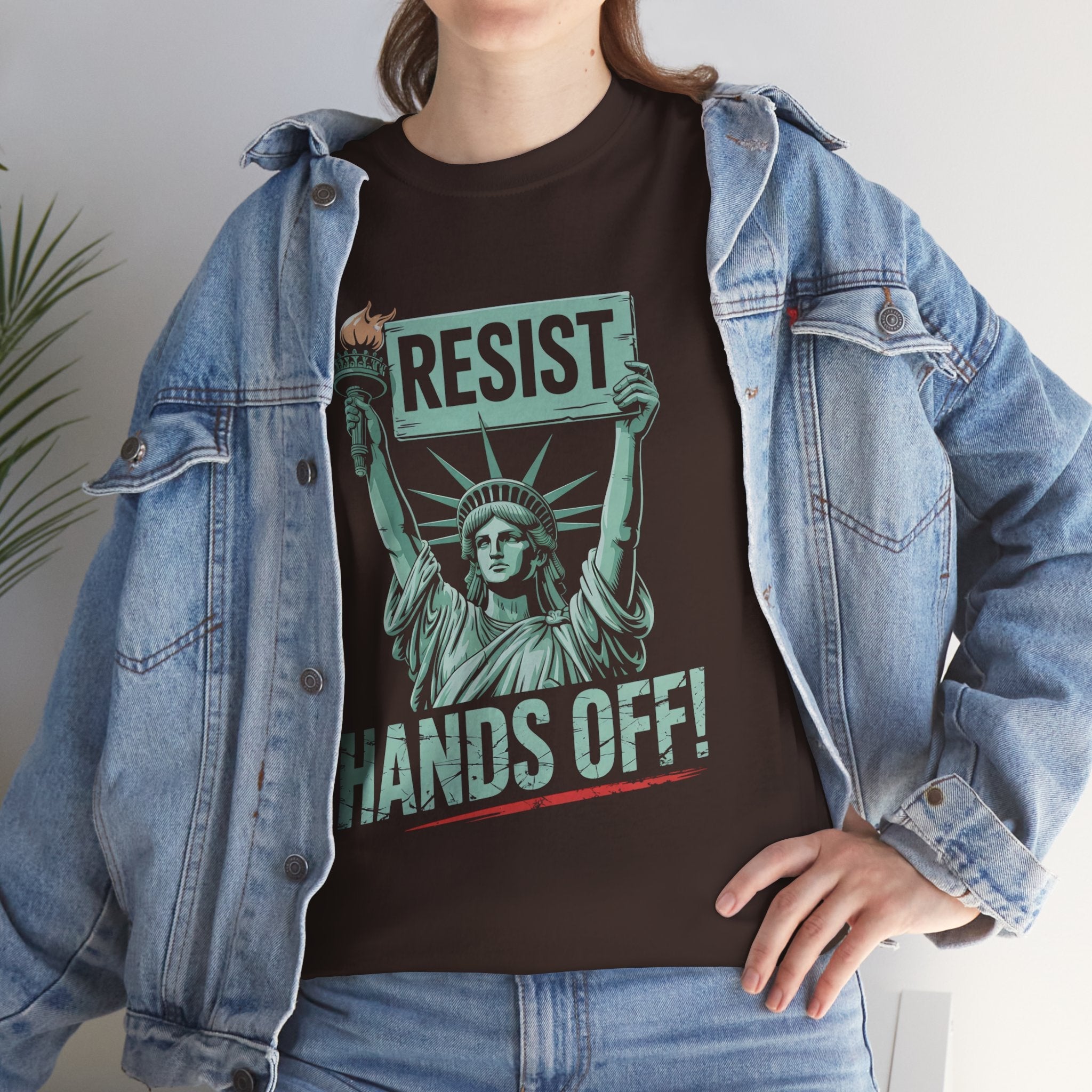 'Resist Hands Off!' Graphic T- Shirt Printify