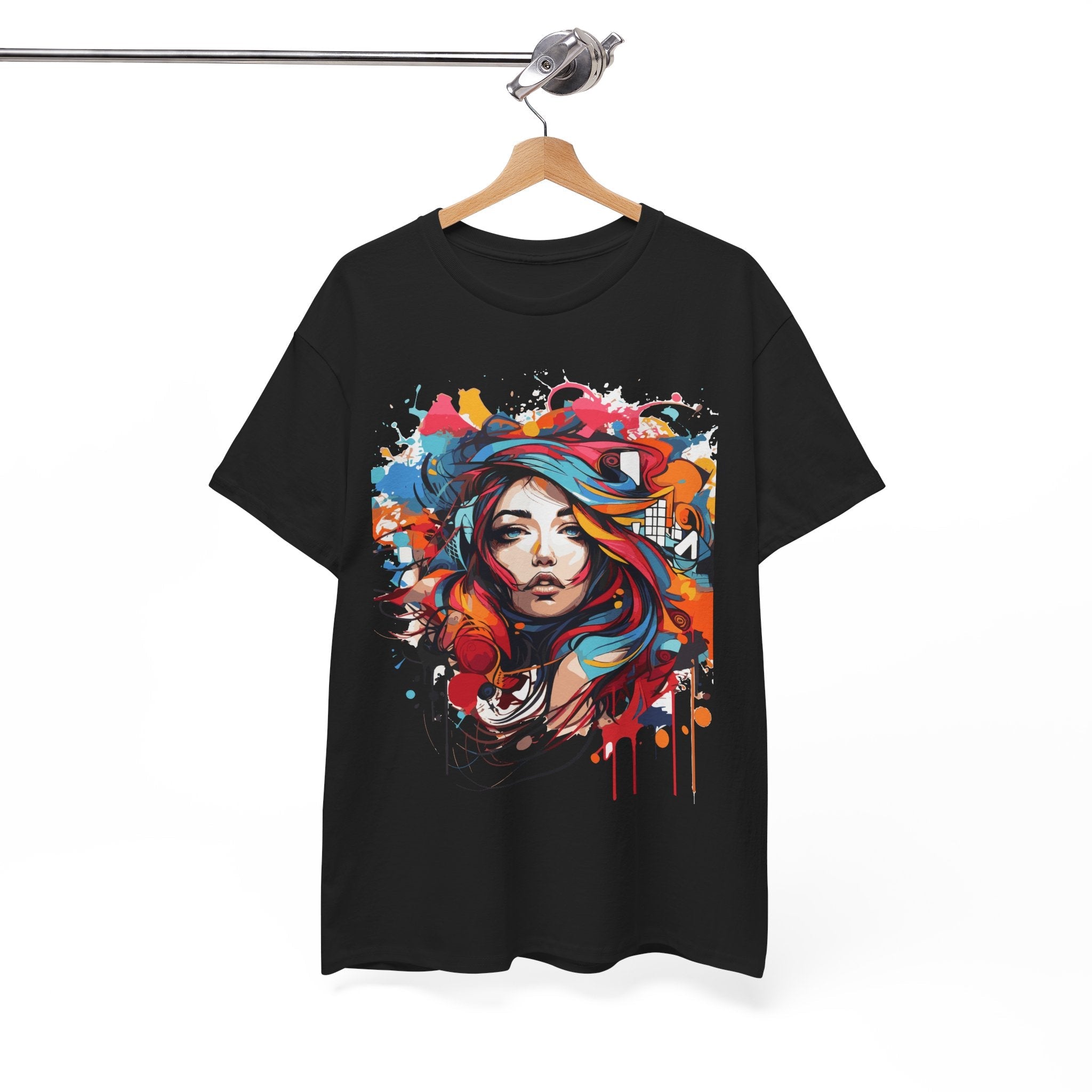 Girl Graffiti Art T-Shirt Printify