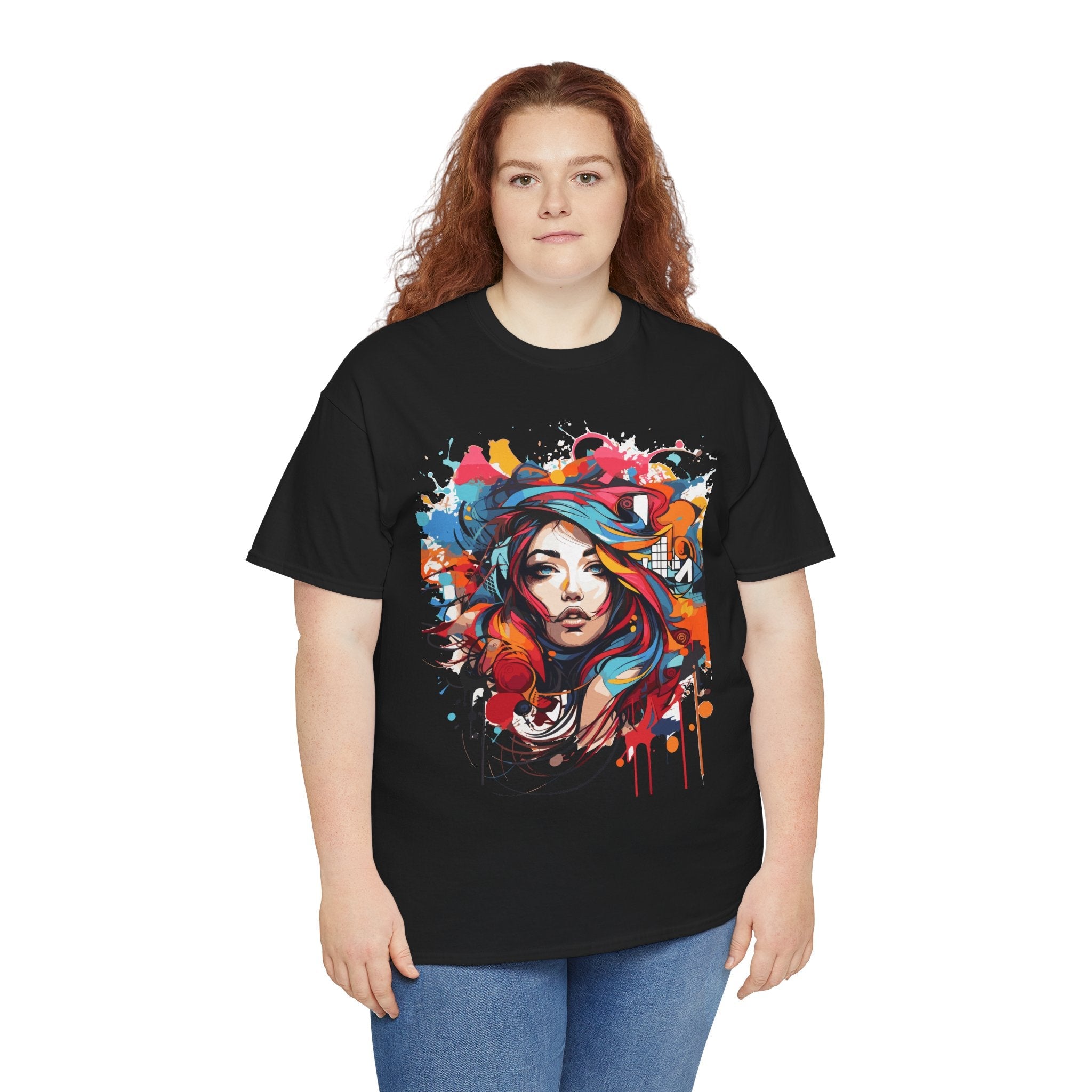 Girl Graffiti Art T-Shirt Printify