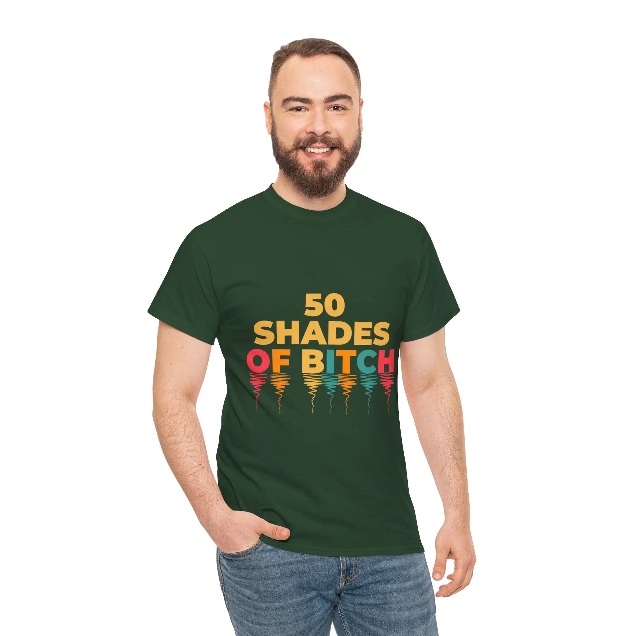 50 Shades of Bitch Funny Graphic T- Shirt Printify
