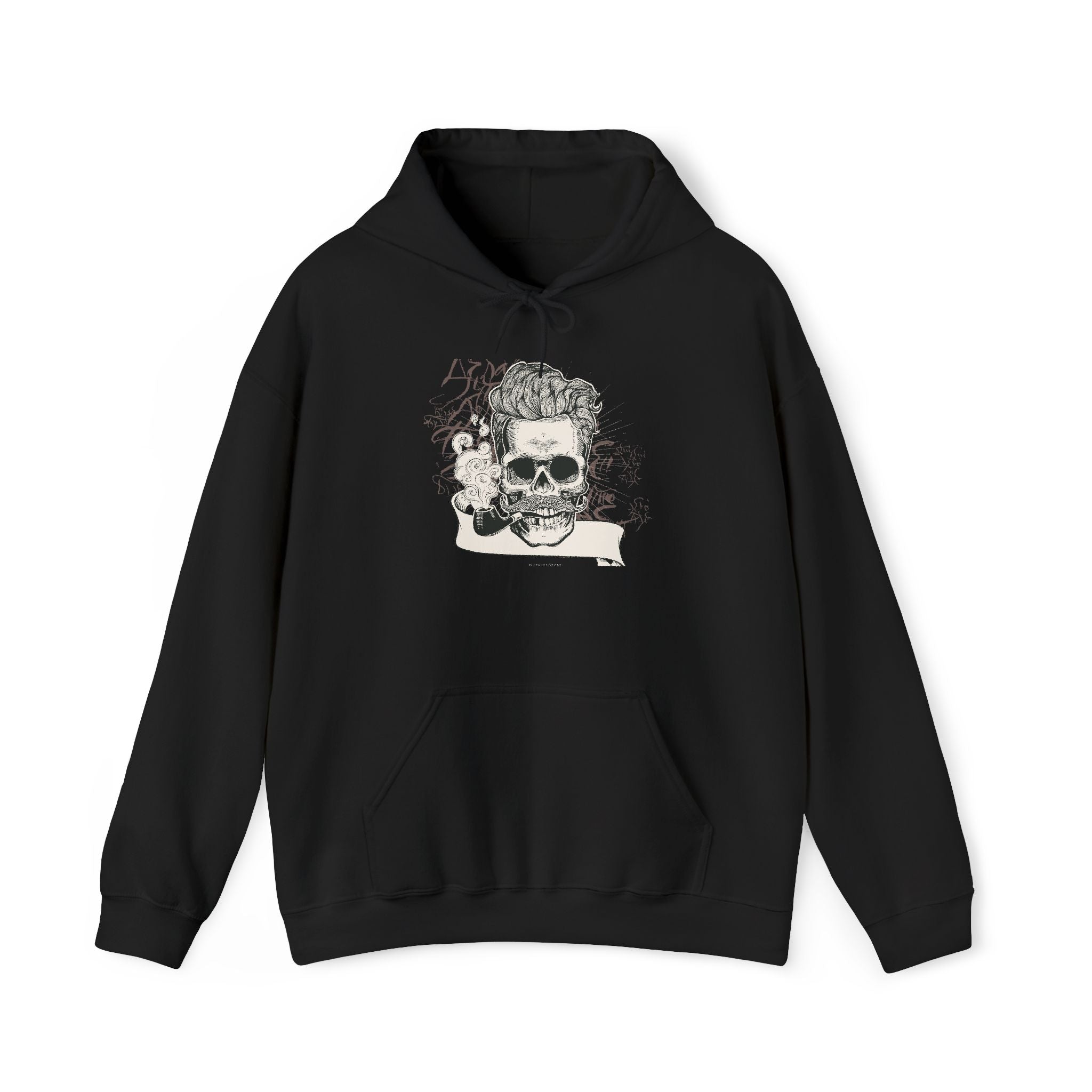 Vintage Smoking Skeleton Graphic Hoodie