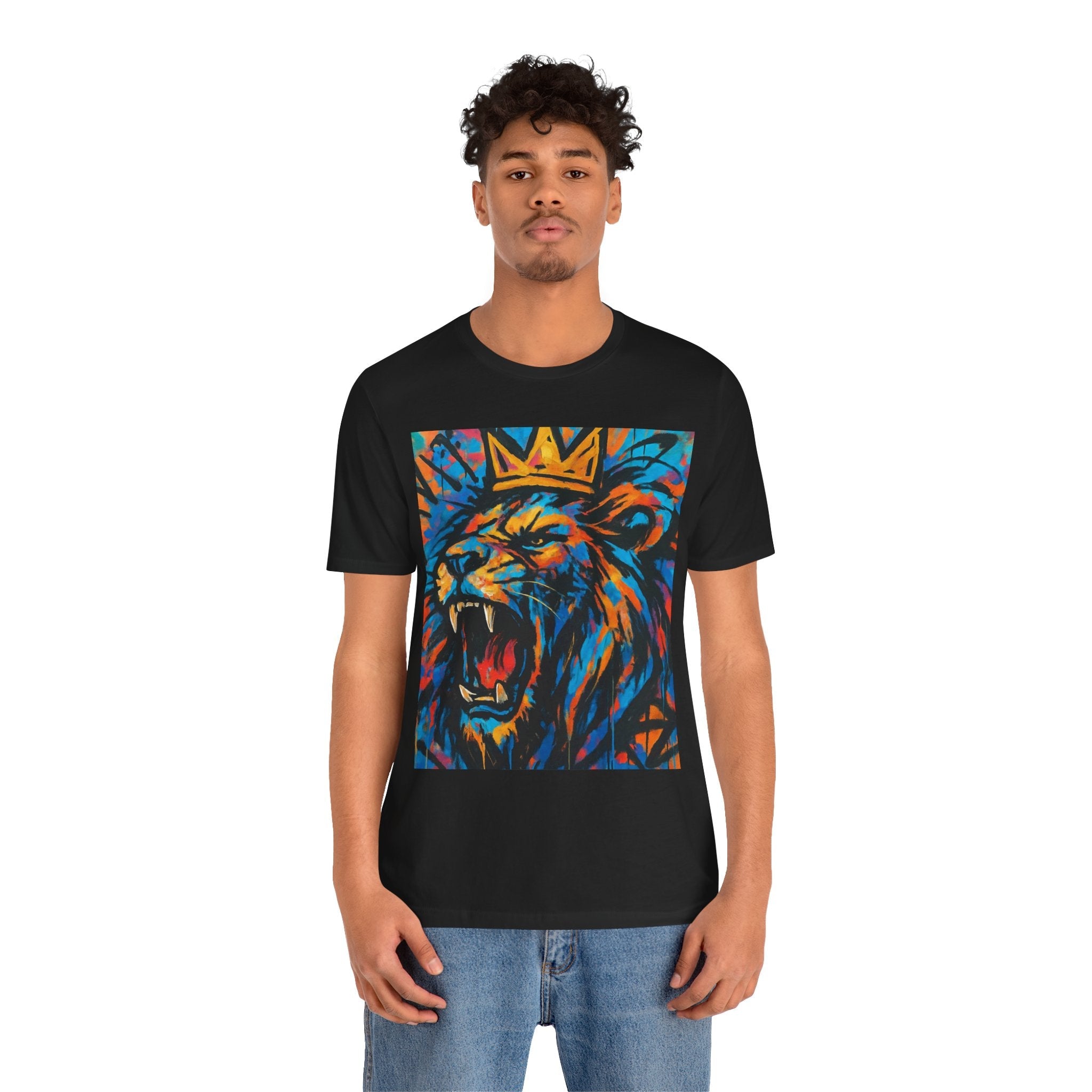 Roaring Lion Graffiti T-Shirt Printify