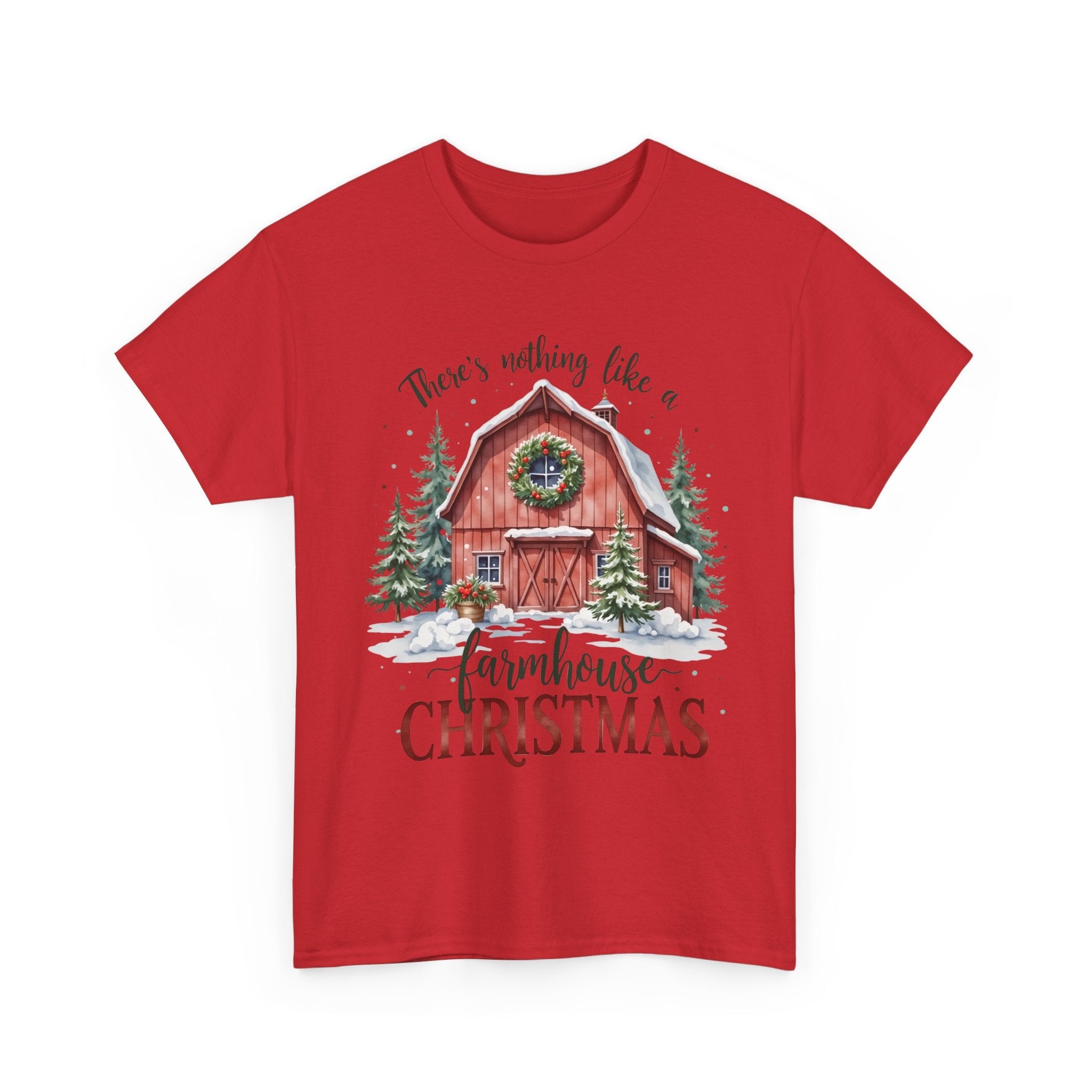 Farmhouse Christmas Graphic T- Shirt Printify