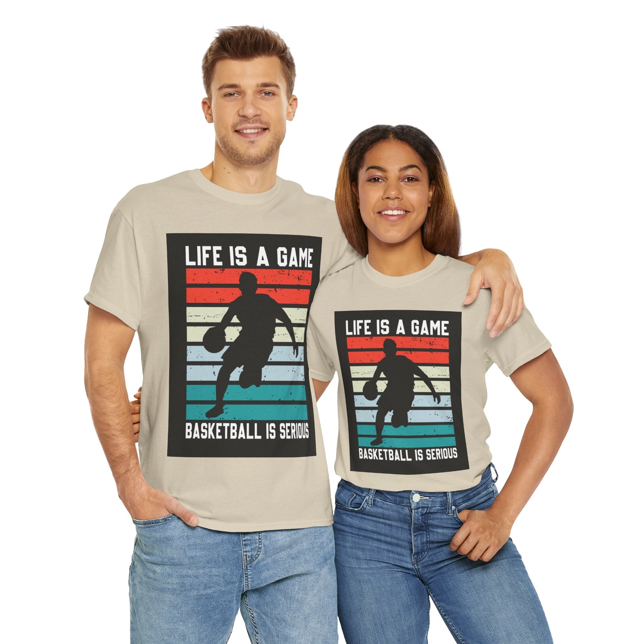 Life Is A Game Basketball Graphic T-Shirt Printify
