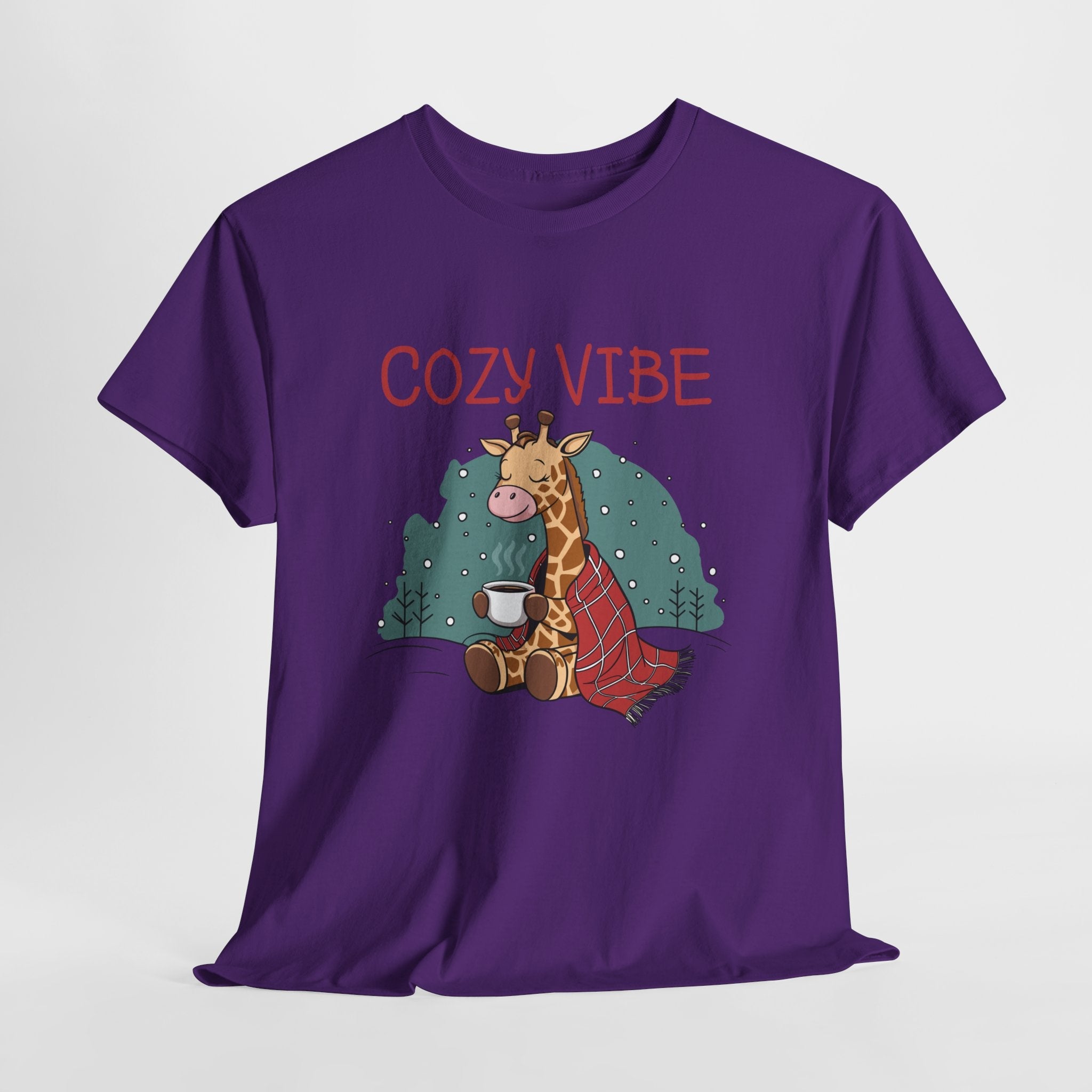 Cozy Vibe Giraffe Unisex T-Shirt Printify