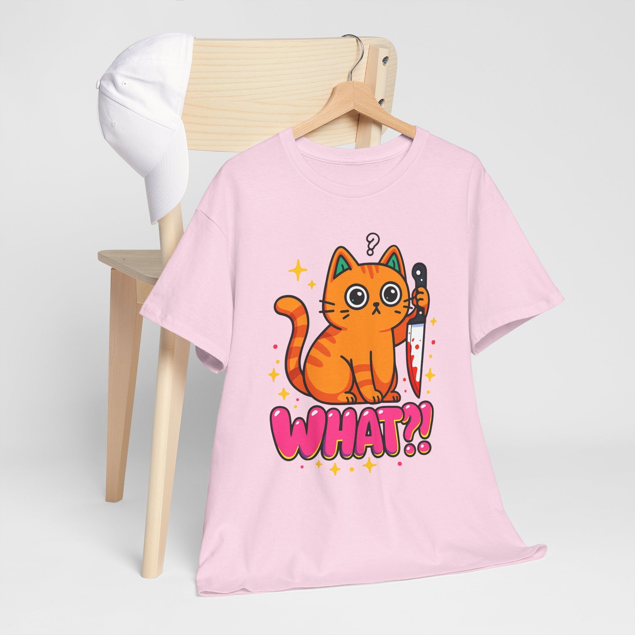 Whimsical Cat Graphic T-Shirt Printify