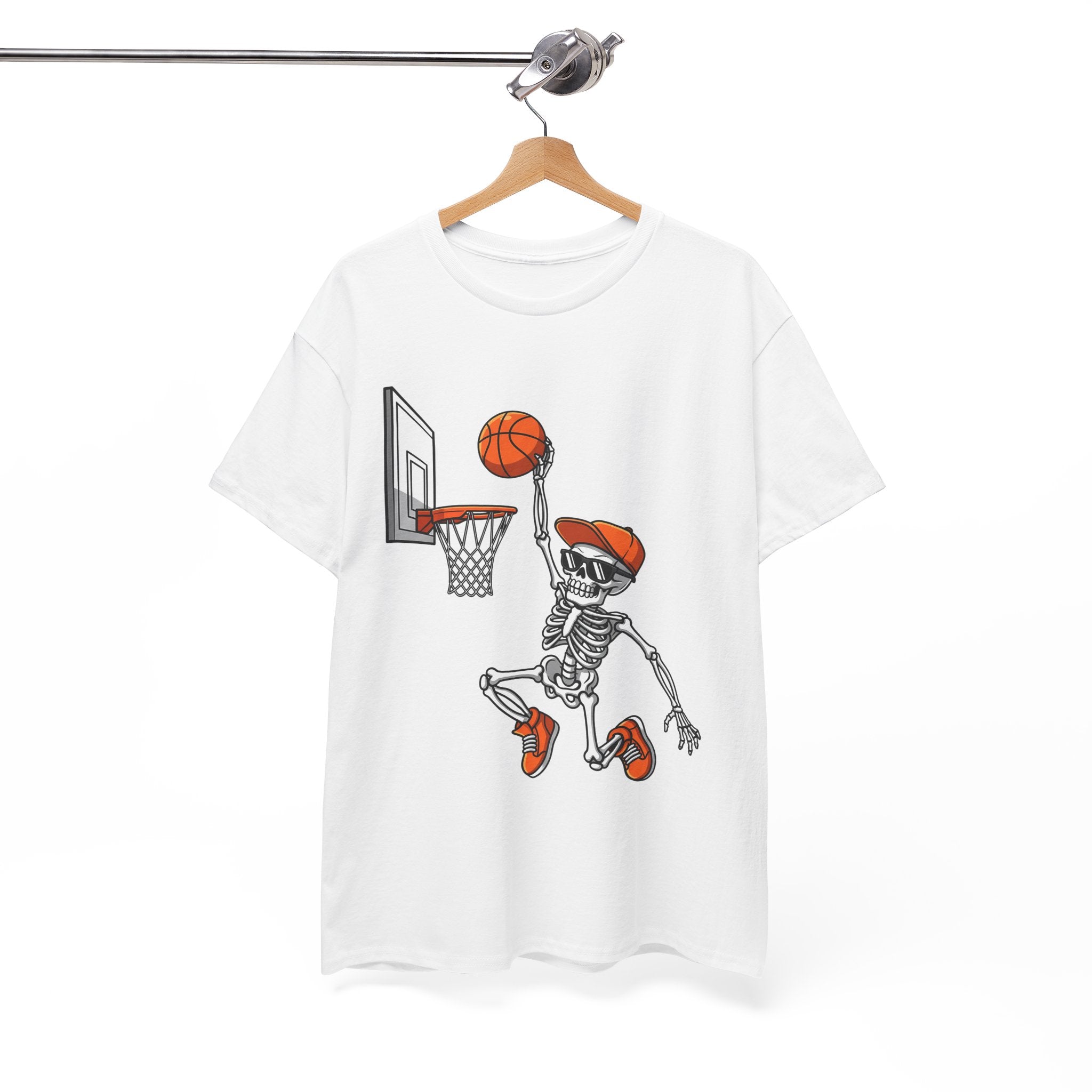 Skeleton Basketball Unisex Graphic T- Shirt Printify