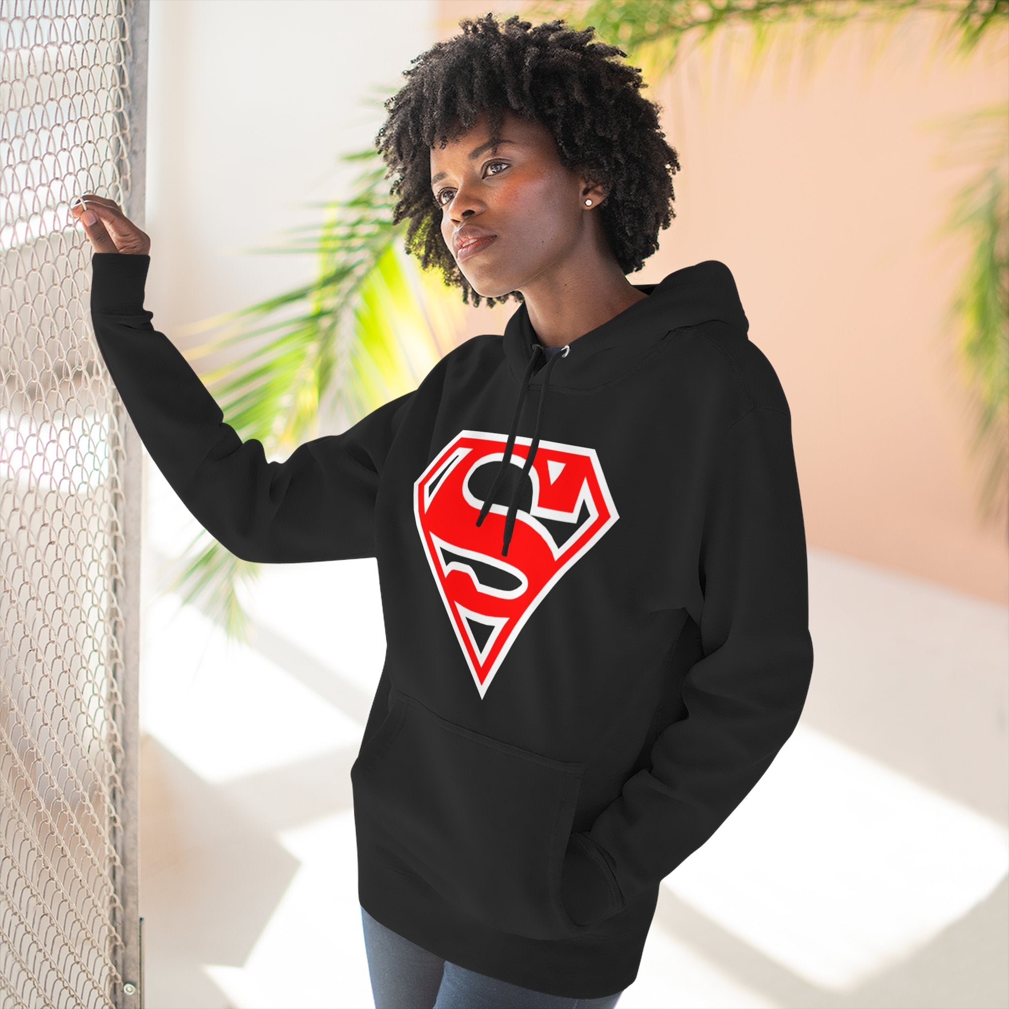 Superman Premium Fleece Hoodie Printify