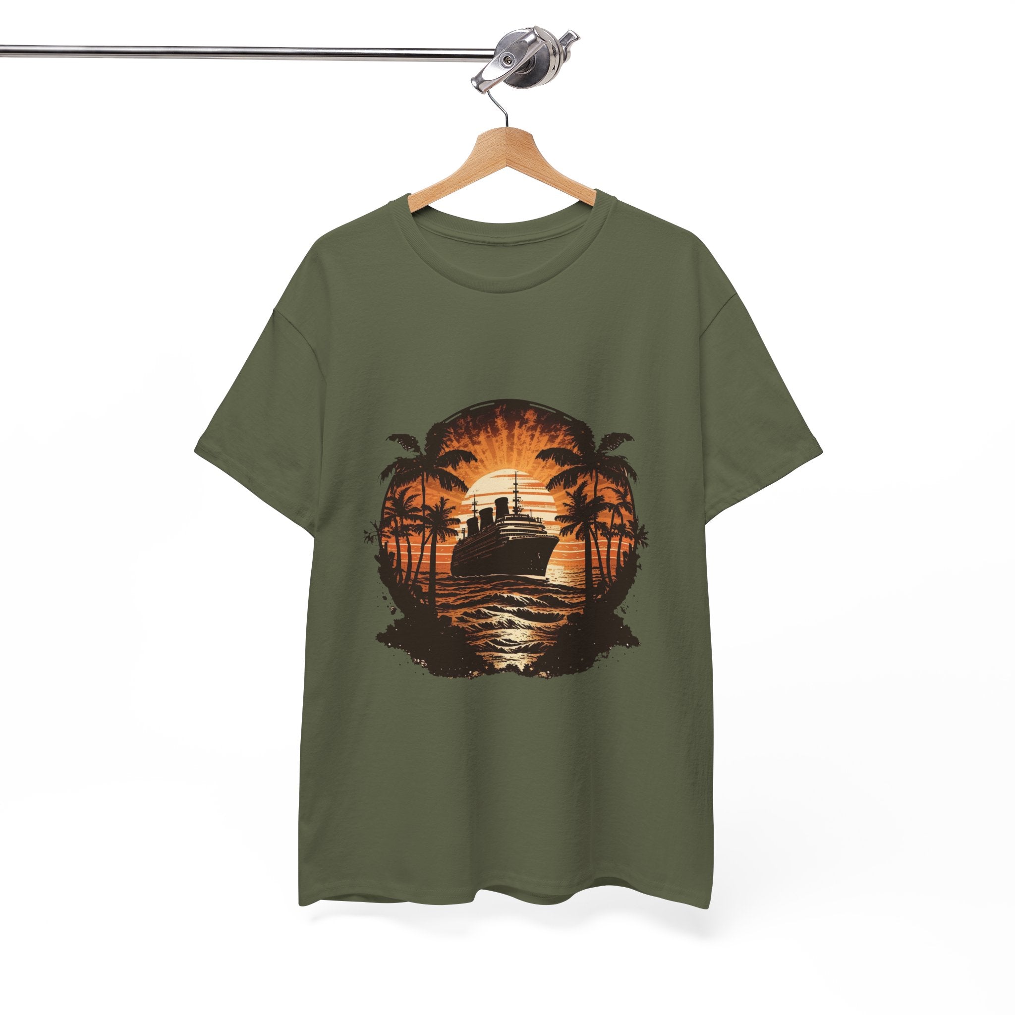 Retro Cruise Ship Graphic T-Shirt Printify