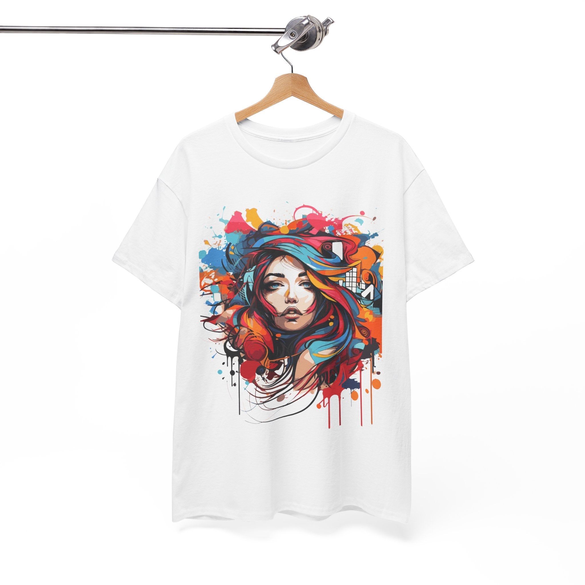 Girl Graffiti Art T-Shirt Printify
