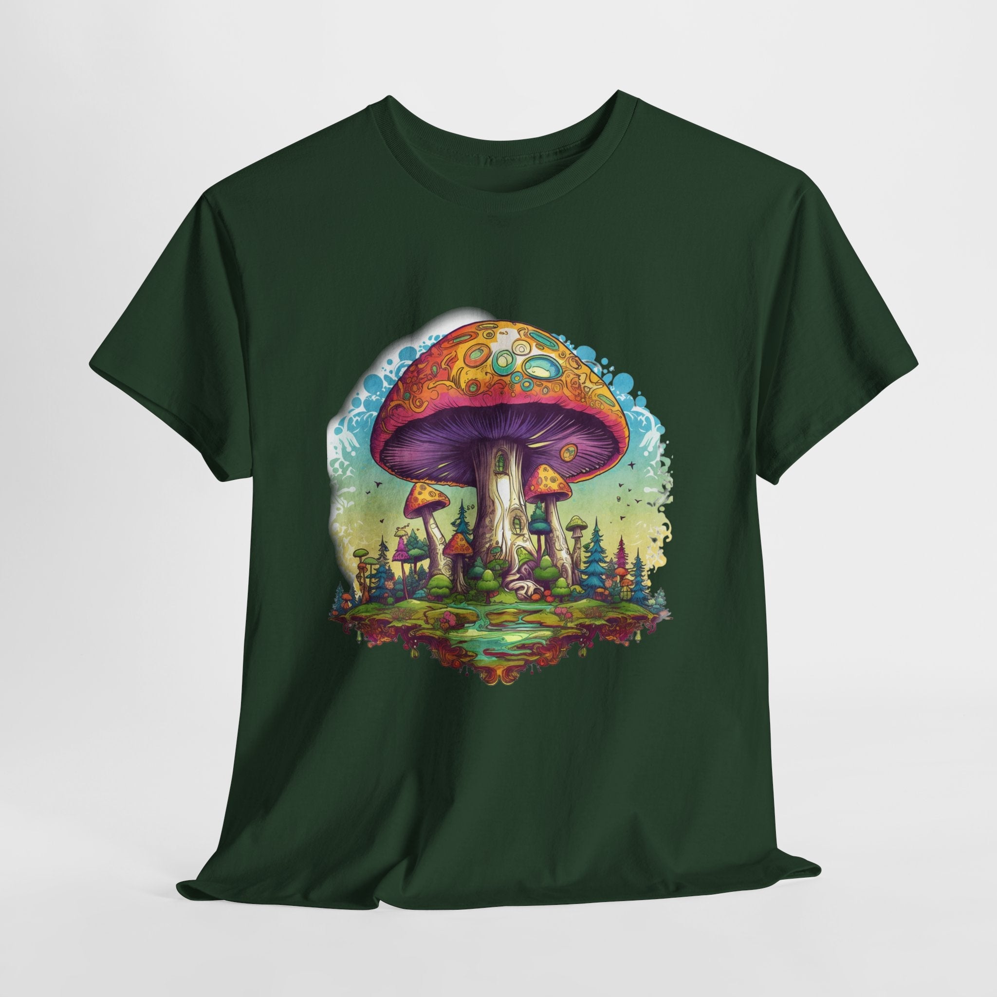 Colorful Mushroom Art Graphic T-Shirt Printify