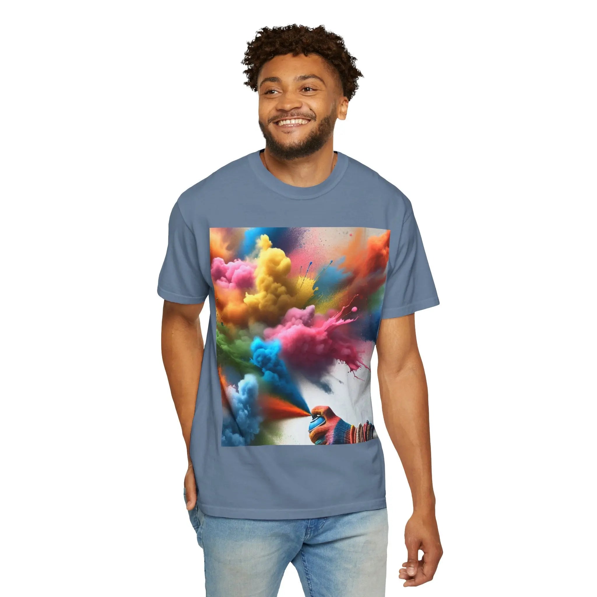 Colorful Spray Graphic T-shirt Printify