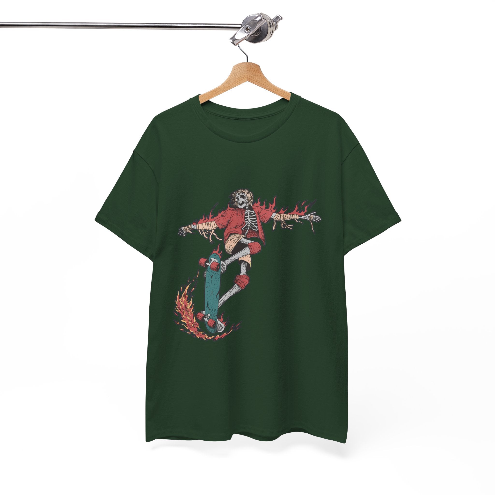 Skateboarding Skeleton Unisex T- Shirt Printify
