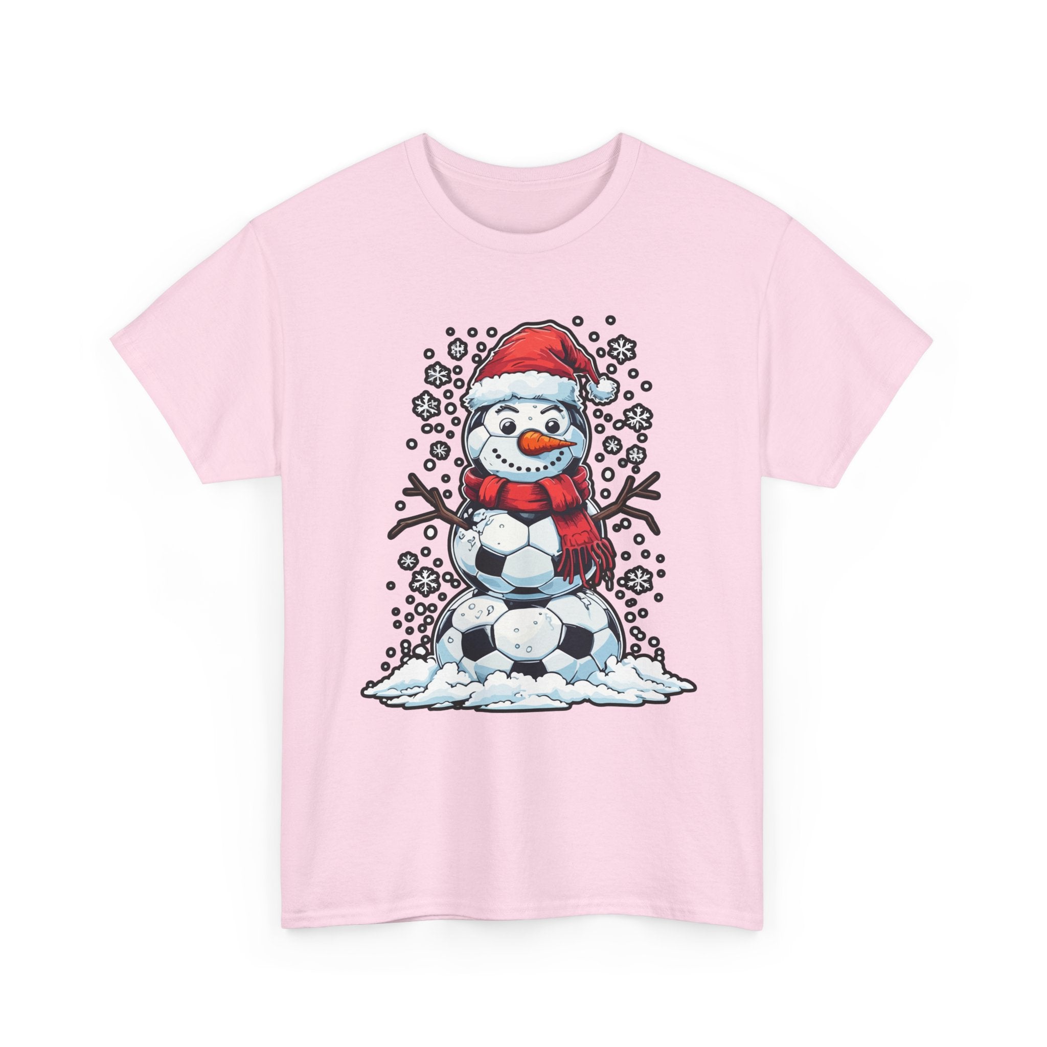 Christmas Snowman Soccer T-Shirt Printify